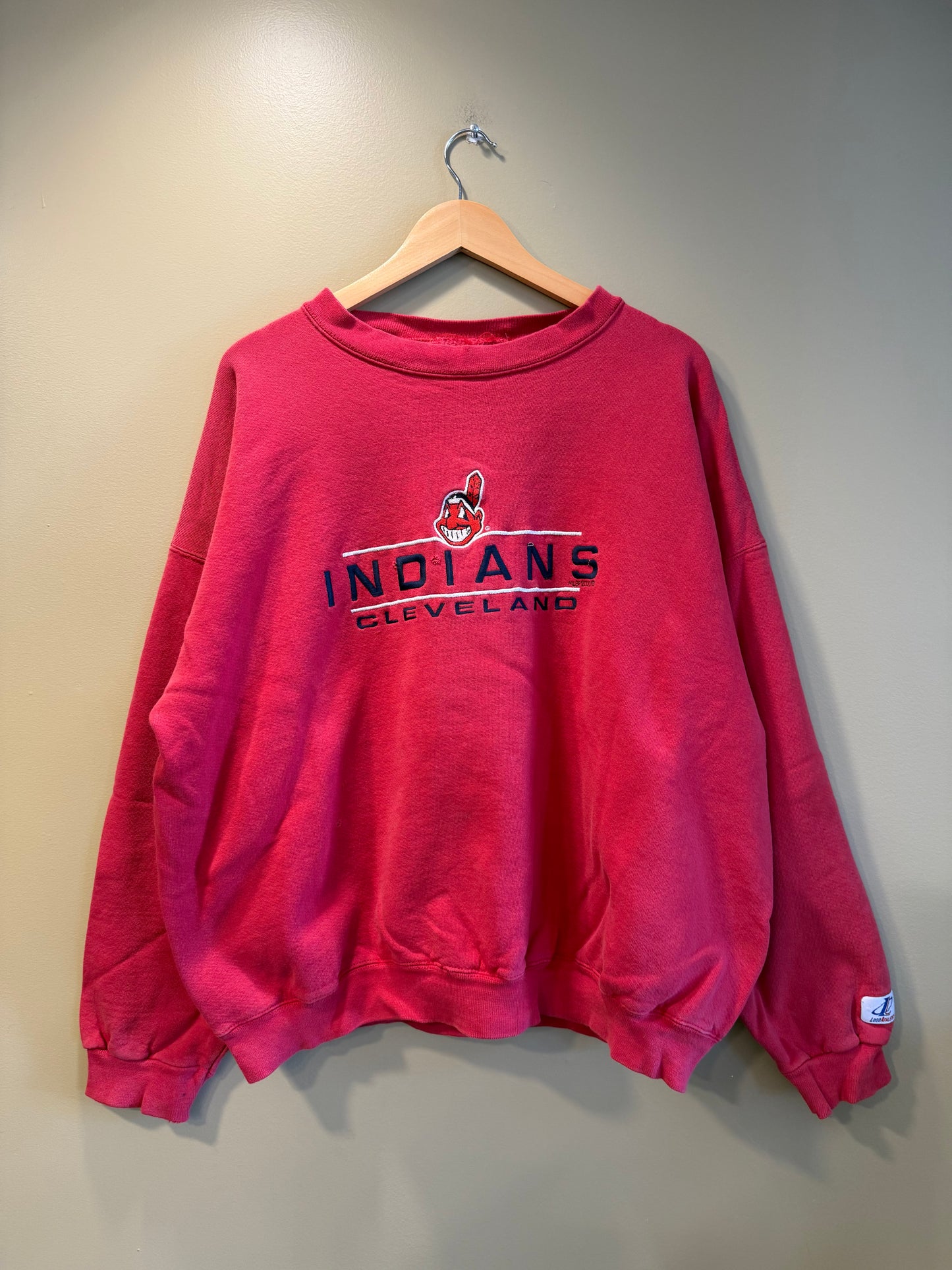 Vintage Cleveland Indians Red Crewneck Sweatshirt- XXL