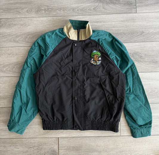 The Thrifting Tree Embroidered Multi-Color Windbreaker Jacket- XL