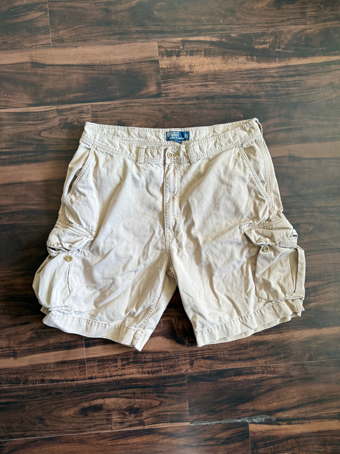 Vintage Polo Ralph Lauren Tan Cargo Shorts- 38