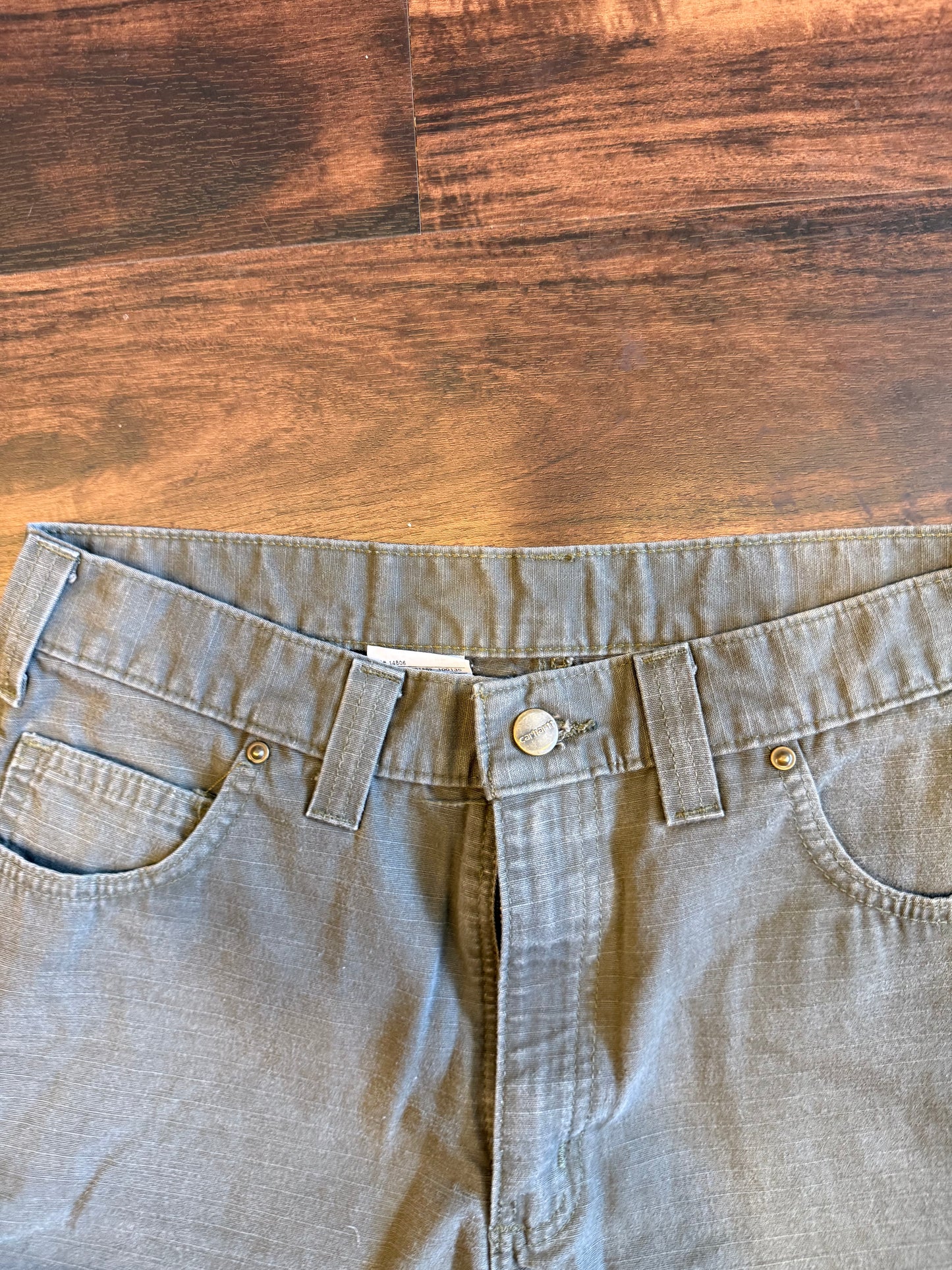 Vintage Carhartt Olive Green Canvas Shorts- 30