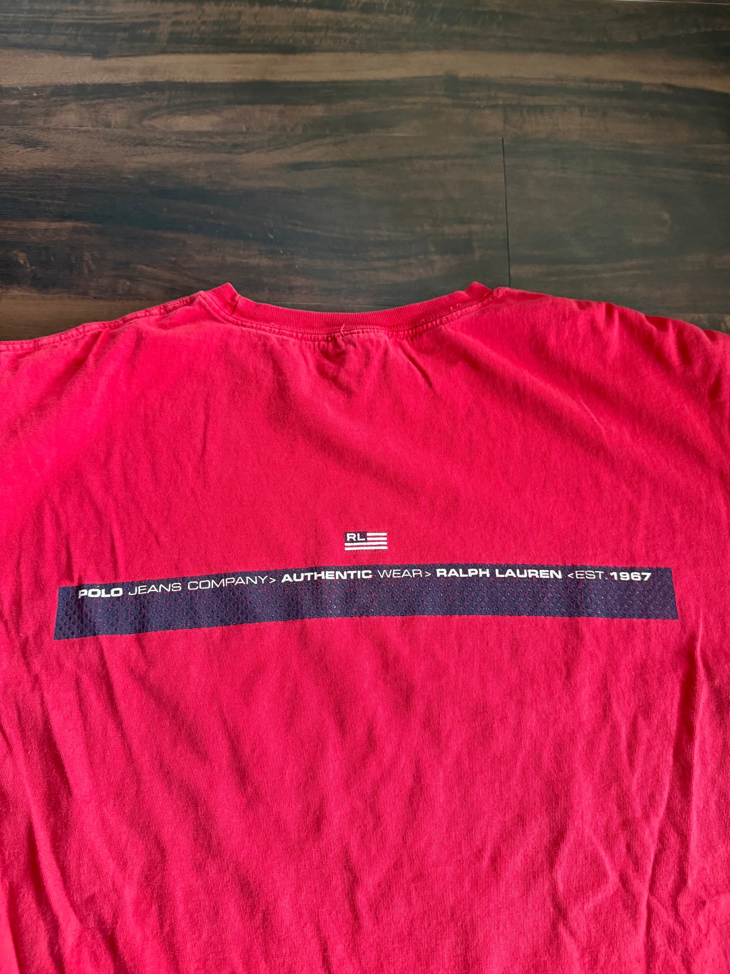 Vintage Ralph Lauren Polo Jeans Company Red T-Shirt- XL