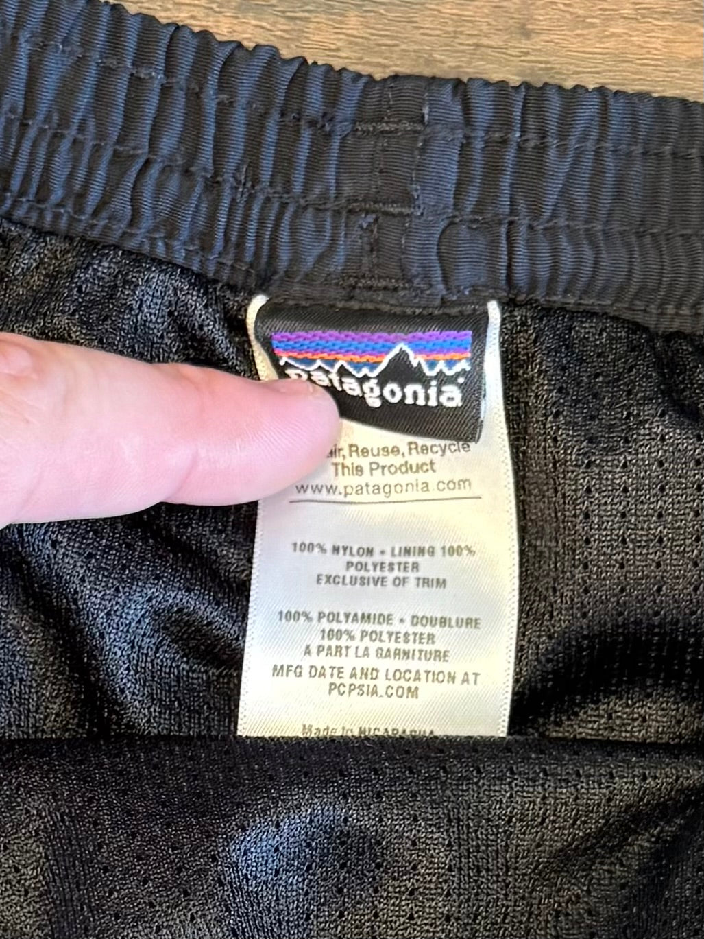 Vintage Patagonia Black Nylon Shorts- 32