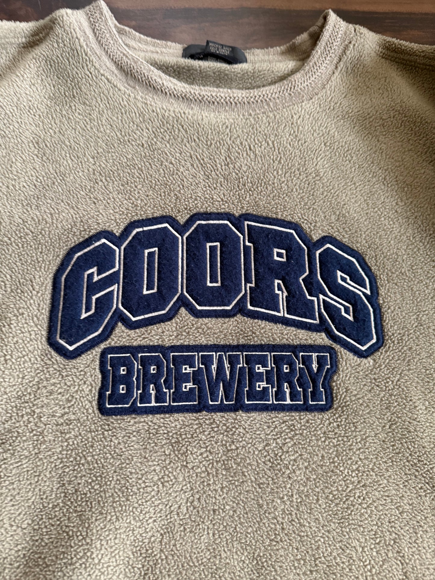 Vintage Coors Brewery Fleece Green Crewneck Sweatshirt- XXL