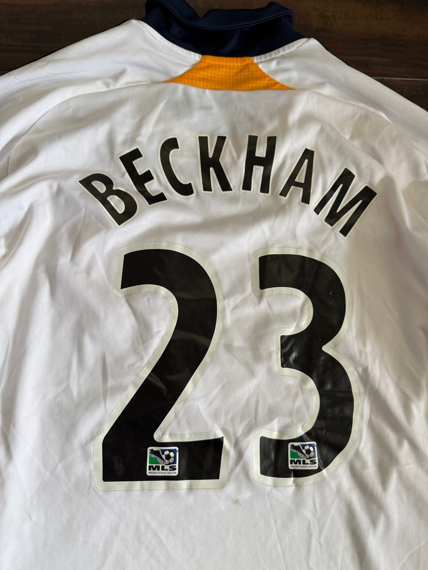 Vintage MLS Los Angeles Galaxy David Beckham Soccer Jersey- M