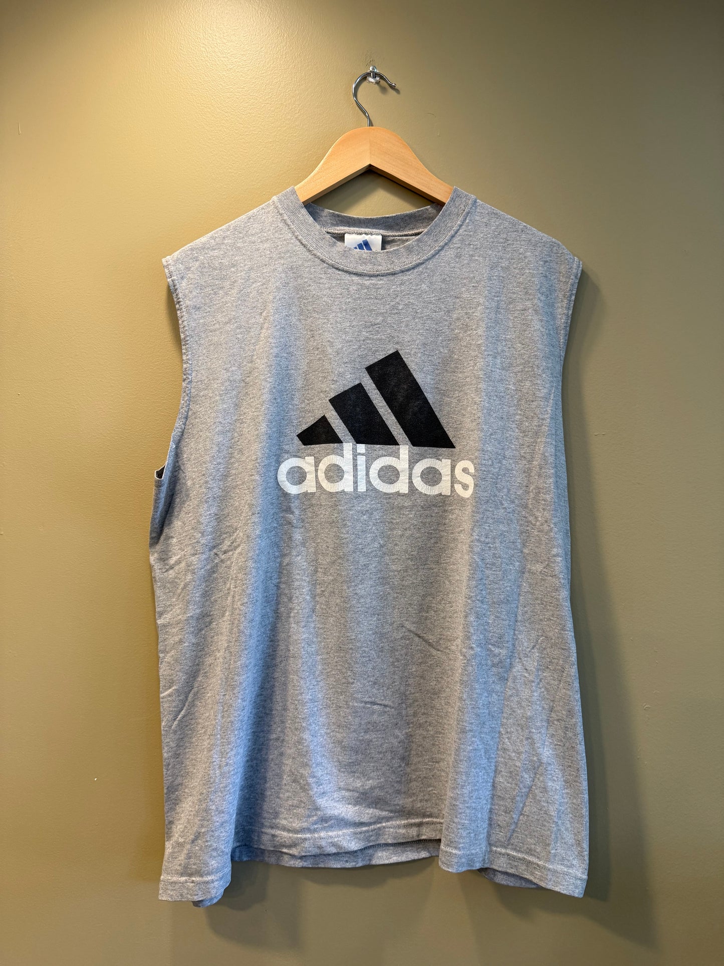 Vintage Adidas Gray Tank Top T-Shirt- L