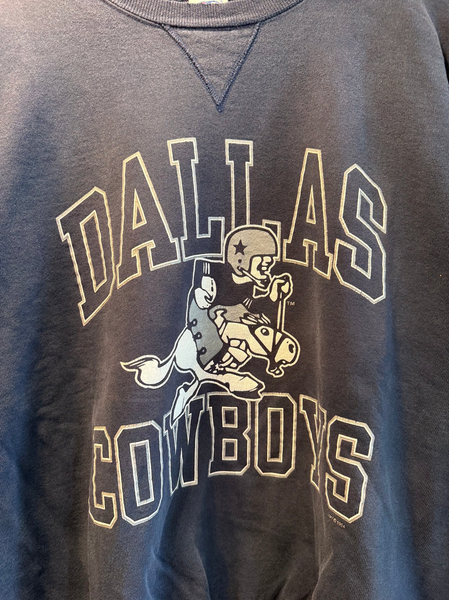 Vintage Champion Dallas Cowboys Navy Blue NFL Sweatshirt- XXL