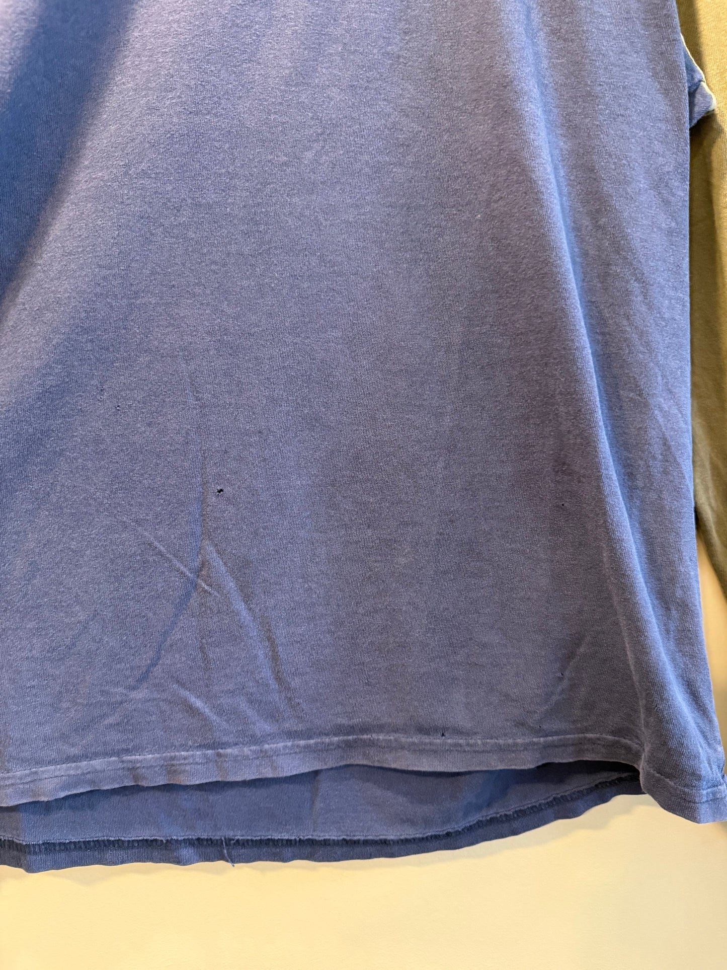 Vintage Quiksilver Surfwear Distressed Longsleeve Green & Blue T-Shirt- XL