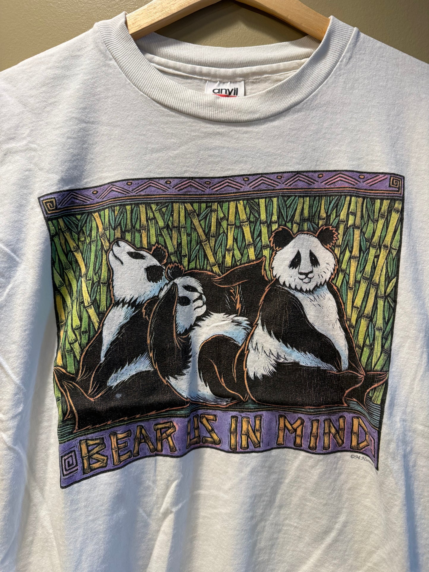 Vintage Panda Bear Us In Mind Nature T-Shirt- S