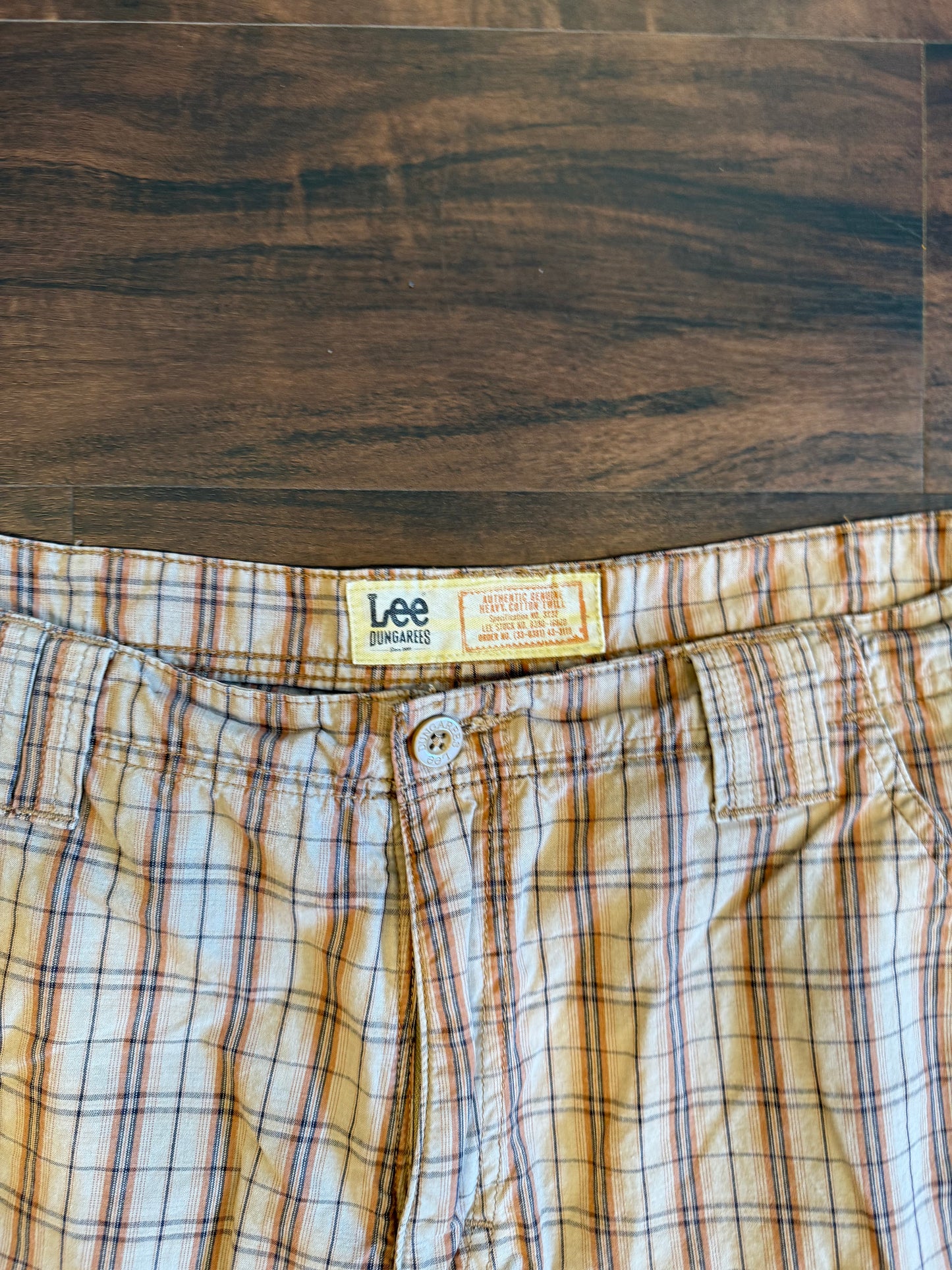 Vintage Lee Checkered Cargo Shorts- 36