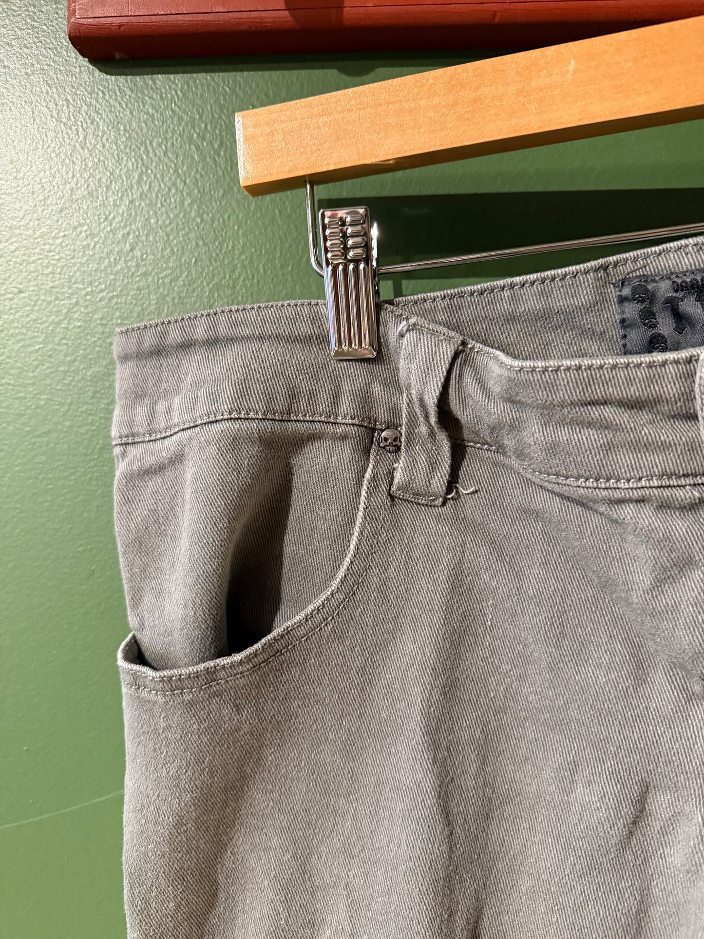 Vintage Tripp NYC Gray Skinny Button Fly Denim Jeans- 34x31