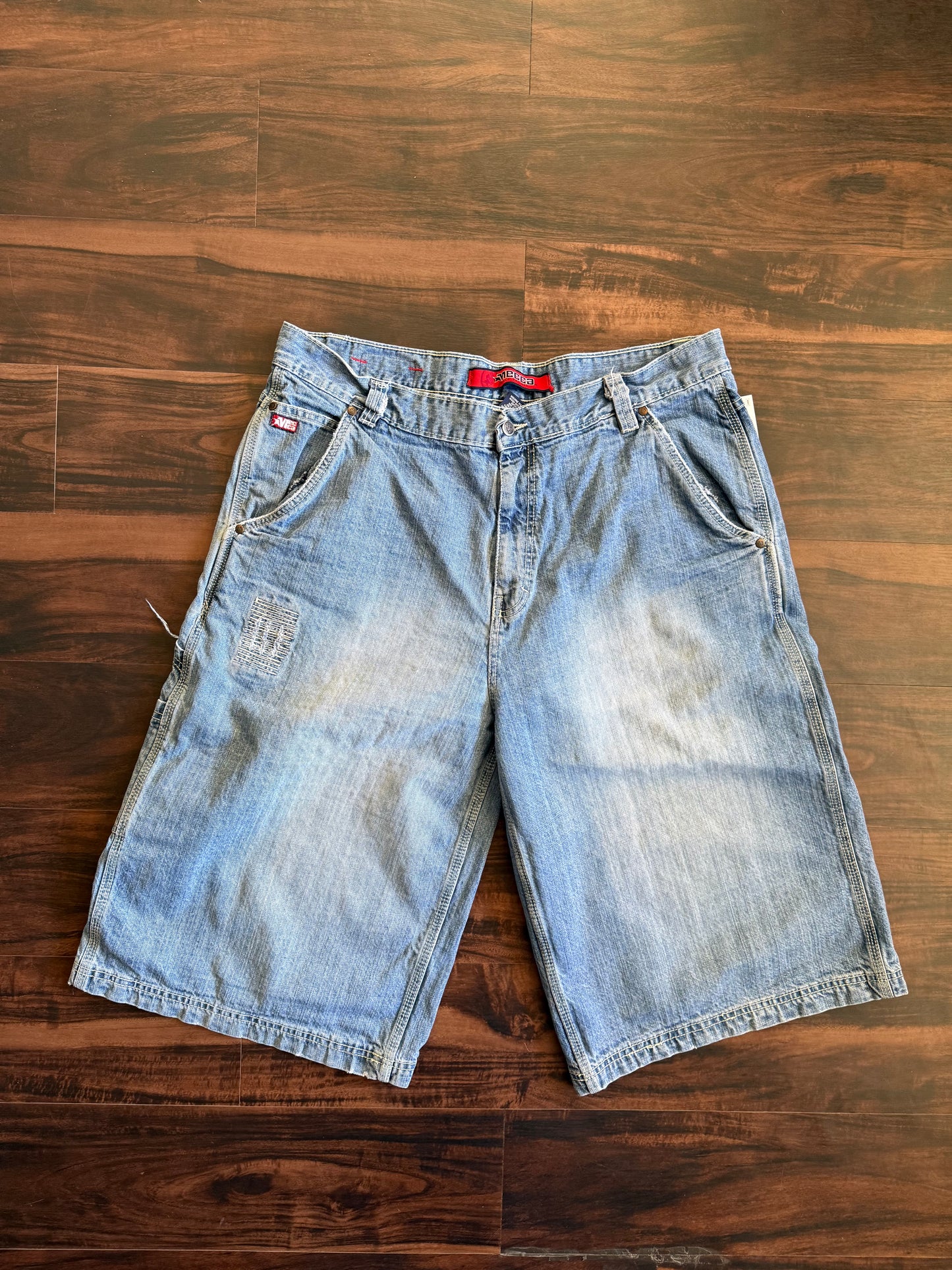 Vintage Mecca Streetwear Light Wash Denim Carpenter Jean Shorts- 40