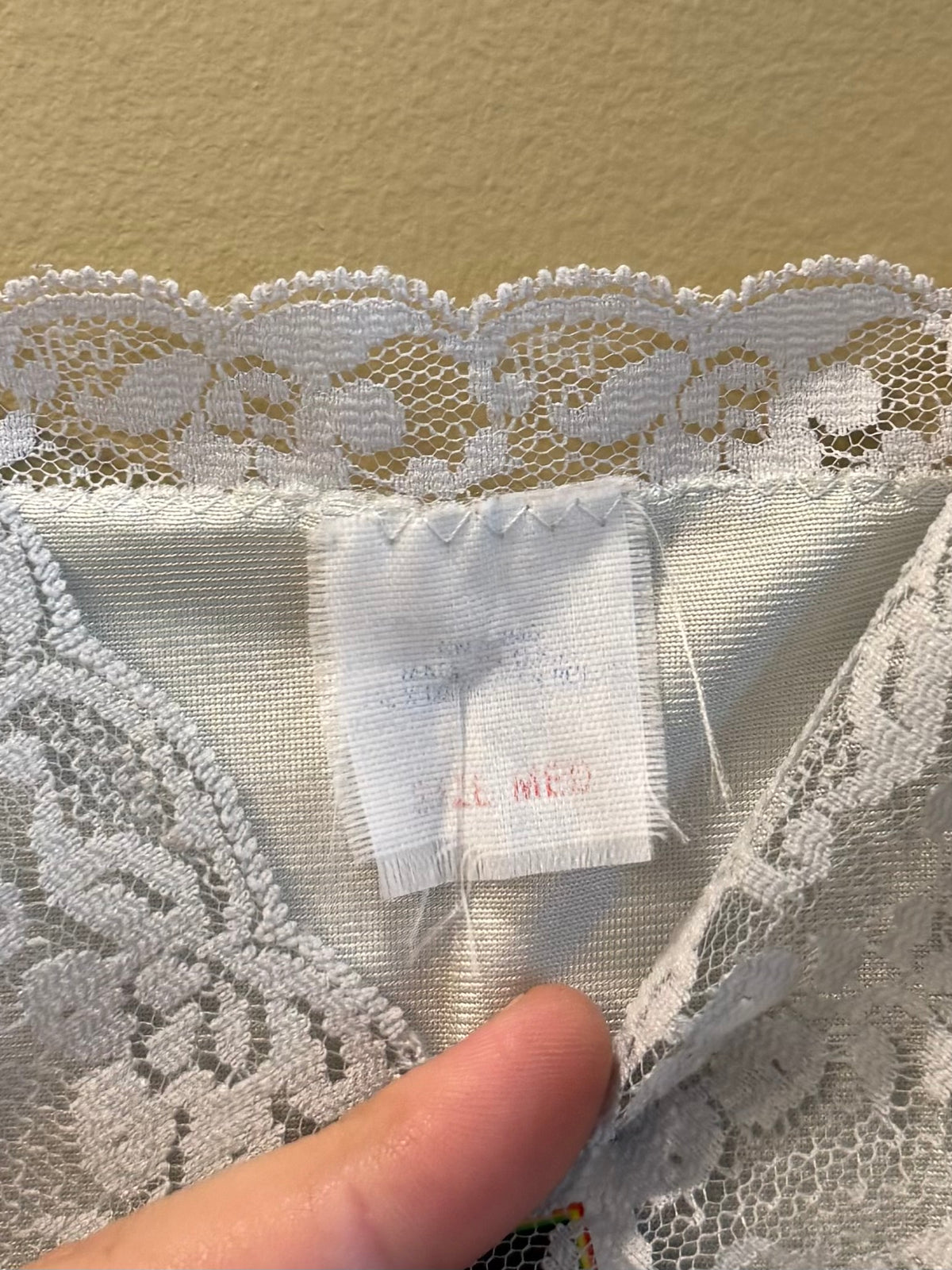 Vintage White Lacy Lingerie Top- M
