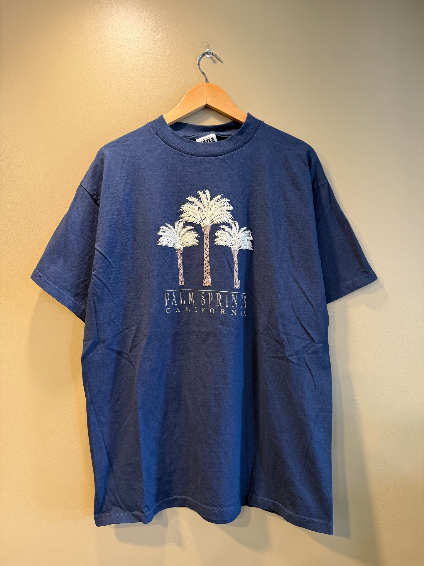 Vintage Palm Springs California Blue T-Shirt- XL