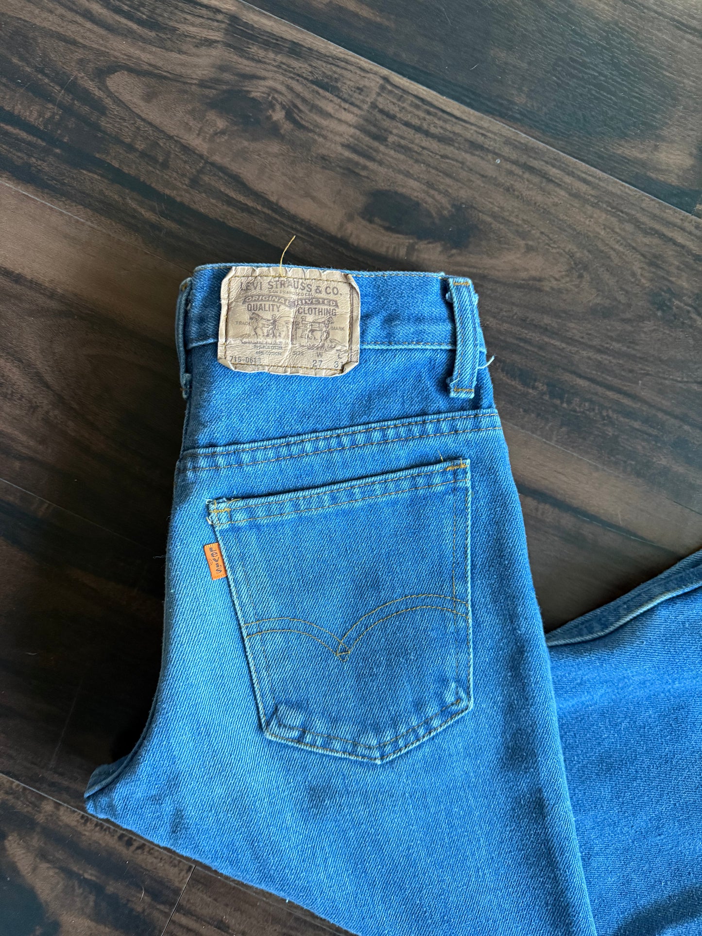 Vintage ‘70s Levi’s Orange Tab Denim Jeans- 26x31