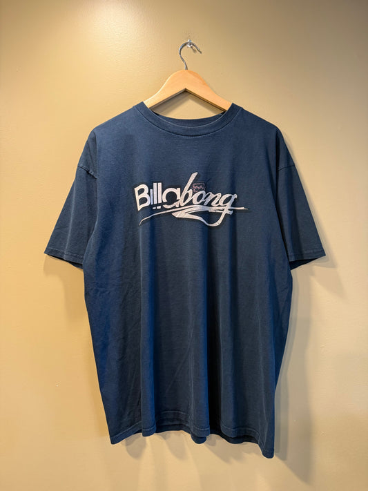 Vintage Billabong Navy Blue Script Font T-Shirt- XL