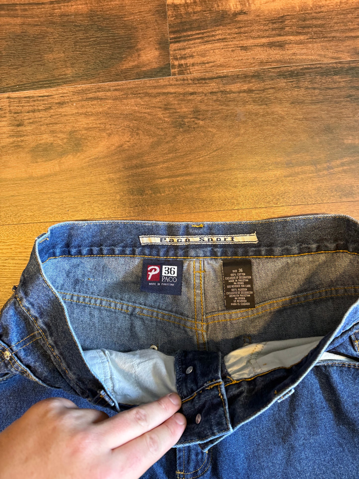 Vintage Paco Sport Studded Carpenter Jean Shorts- 34