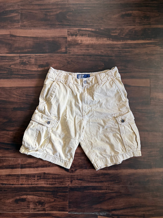 Vintage Y2K American Eagle Tan Baggy Cargo Shorts- 33