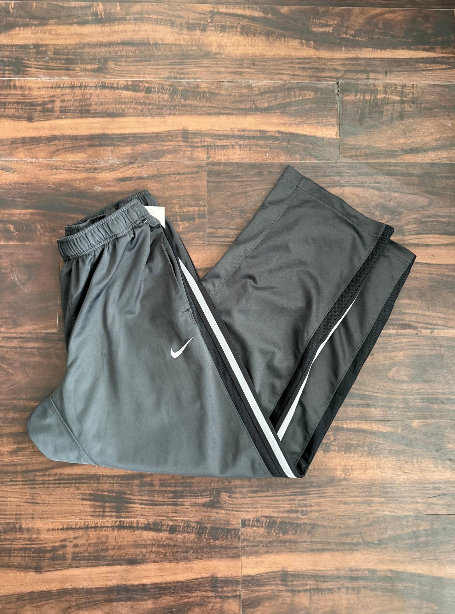 Vintage Nike Gray Athletic Track Jogger Pants- 36x30