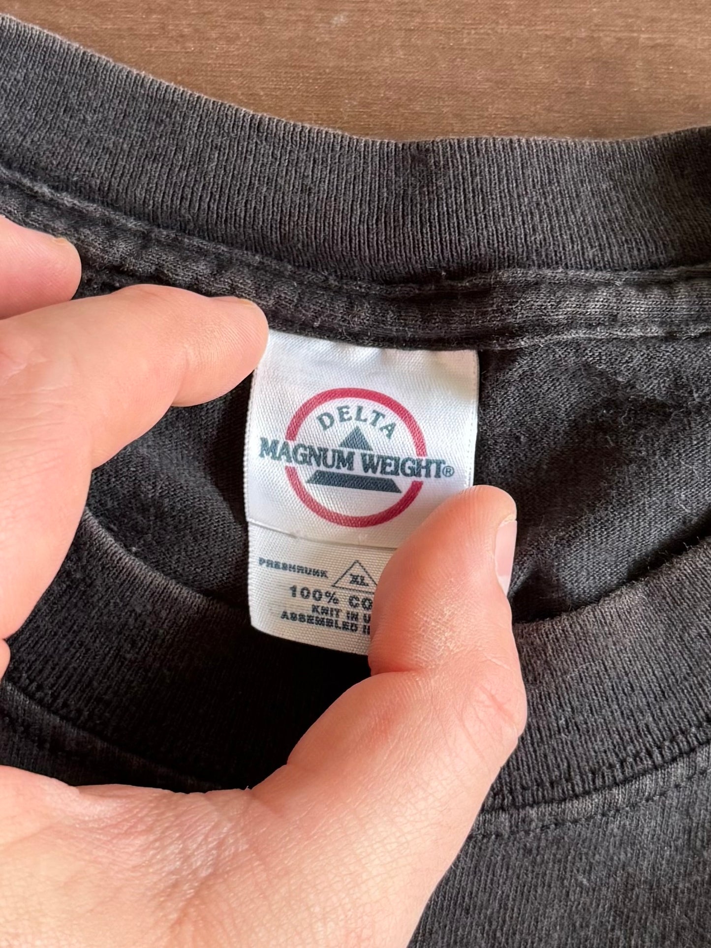 Vintage Hooters Choppers Black Flames Skulls T-Shirt- XL