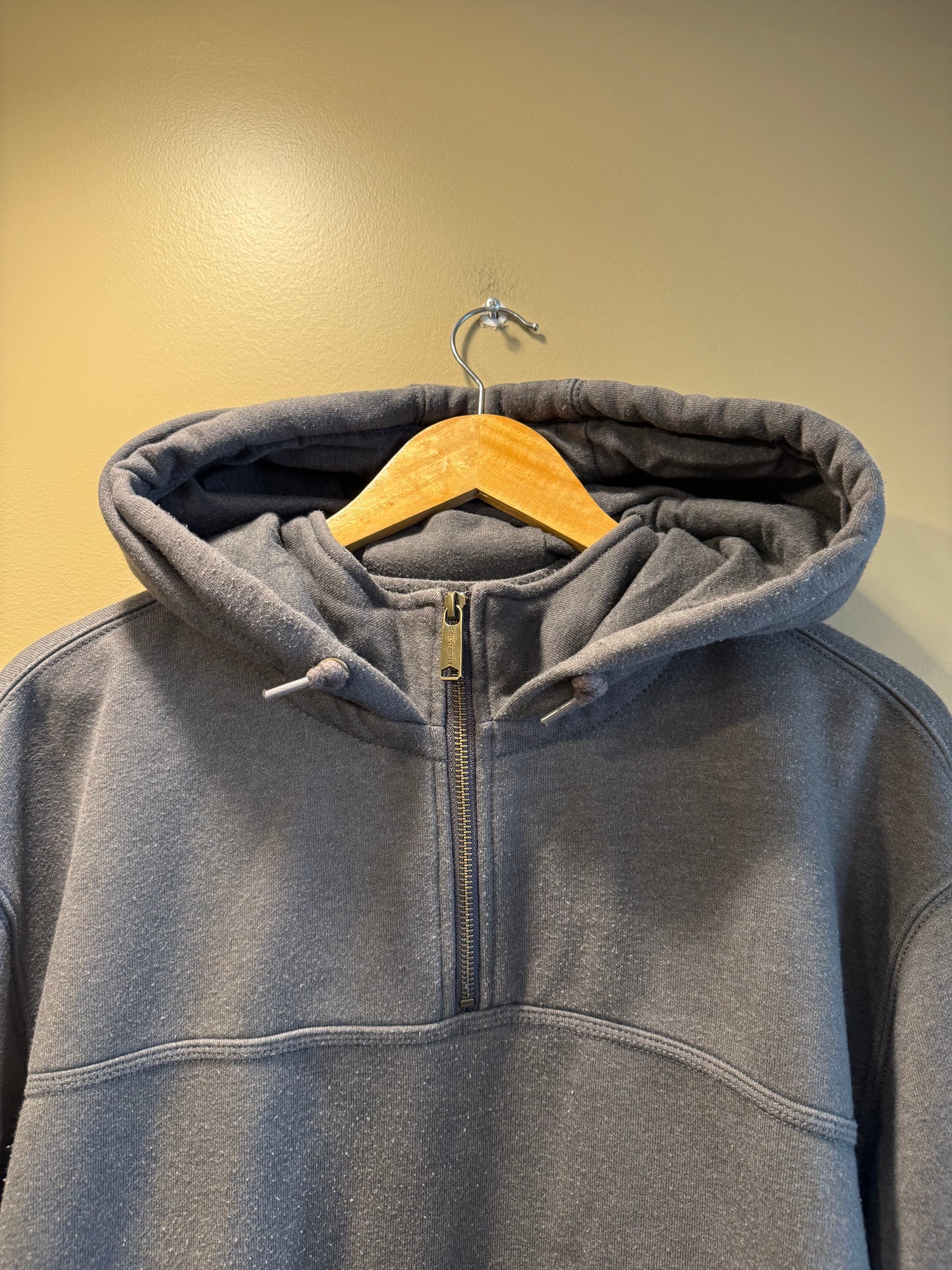 Carhartt Rain Defender Dark Gray Quarter-Zip Hoodie Sweatshirt- XL