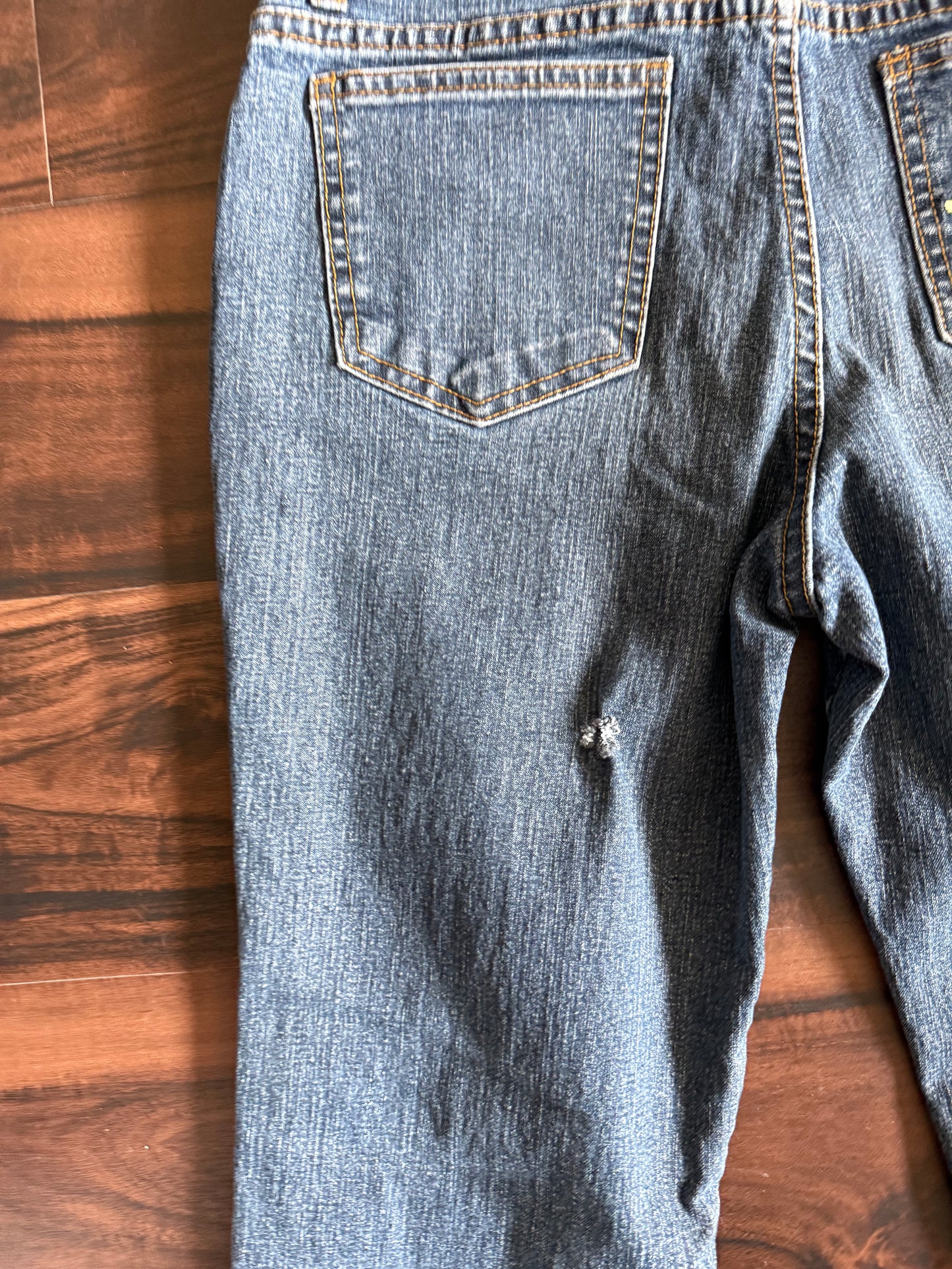 Vintage Y2K Arizona Jean Co. Embroidered Butterfly Flared Denim Jeans- 29x28