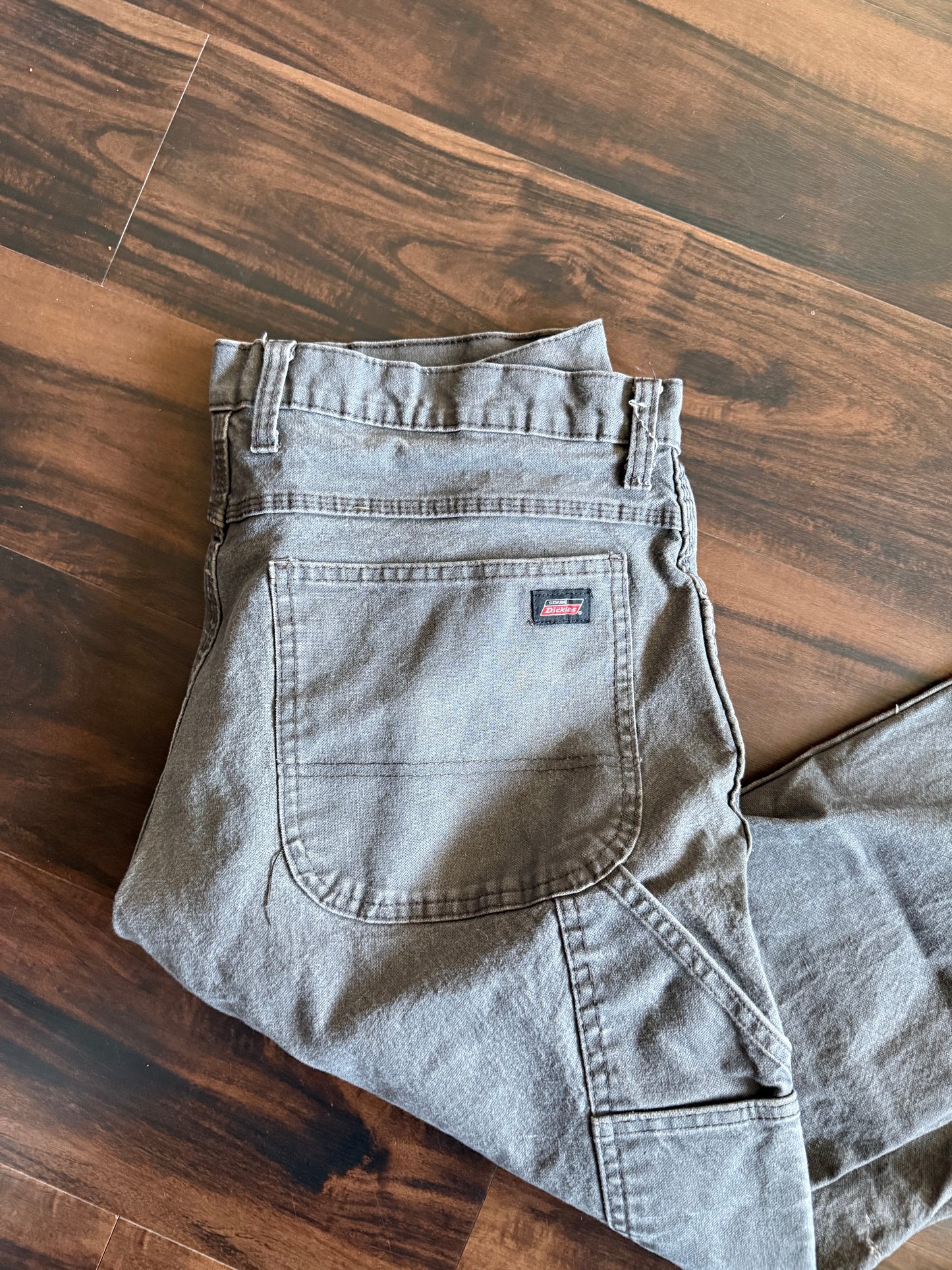 Vintage Dickies Gray Cotton Canvas Carpenter Pants- 36x32