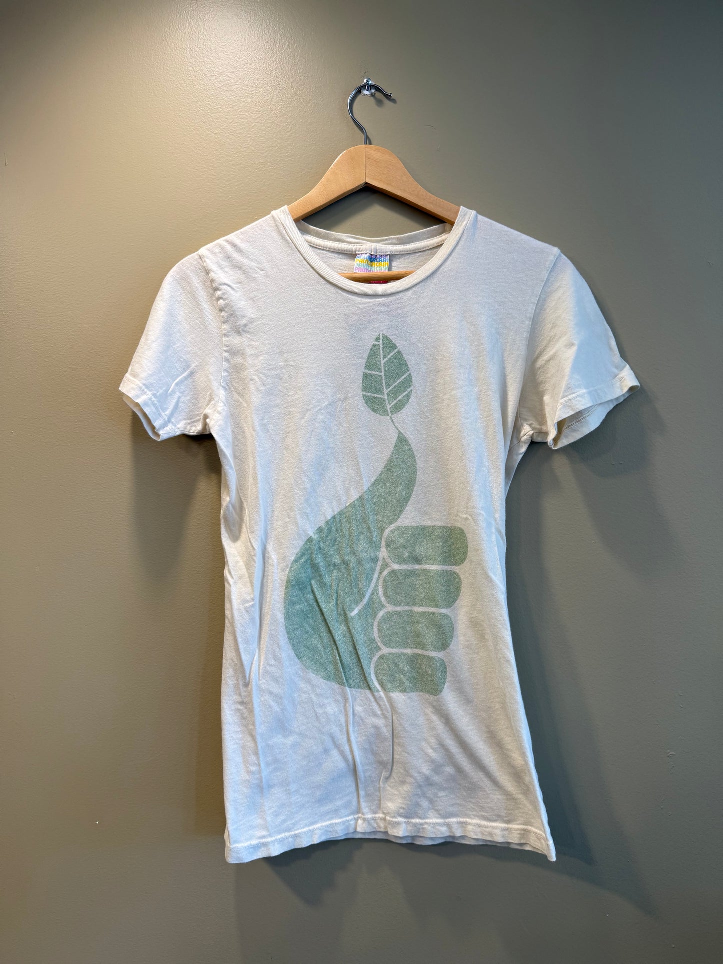 Vintage Y2K Women’s Green Thumb T-Shirt- M