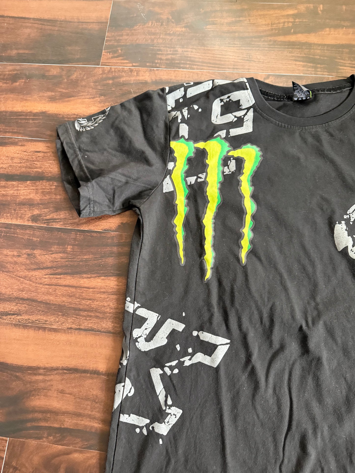 Vintage Y2K Monster Fox Racing T-Shirt-M