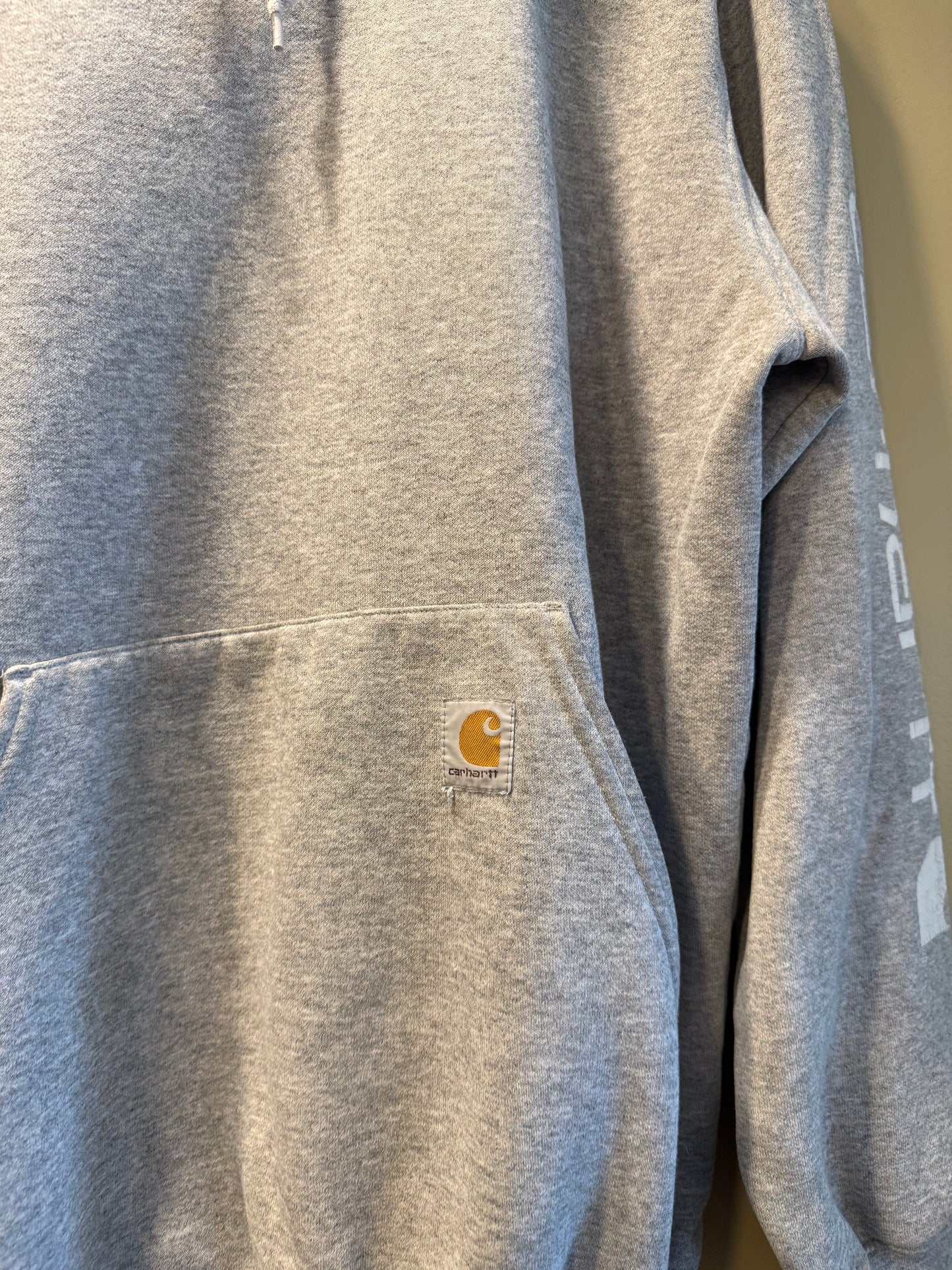 Vintage Carhartt Gray Hoodie Sweatshirt- M