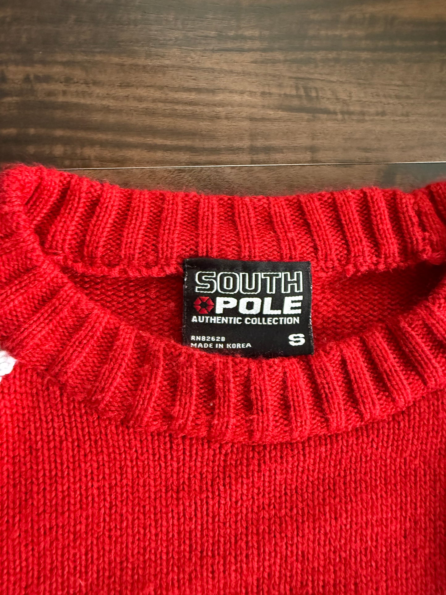 Vintage South Pole Y2K Red & White Sweater- S