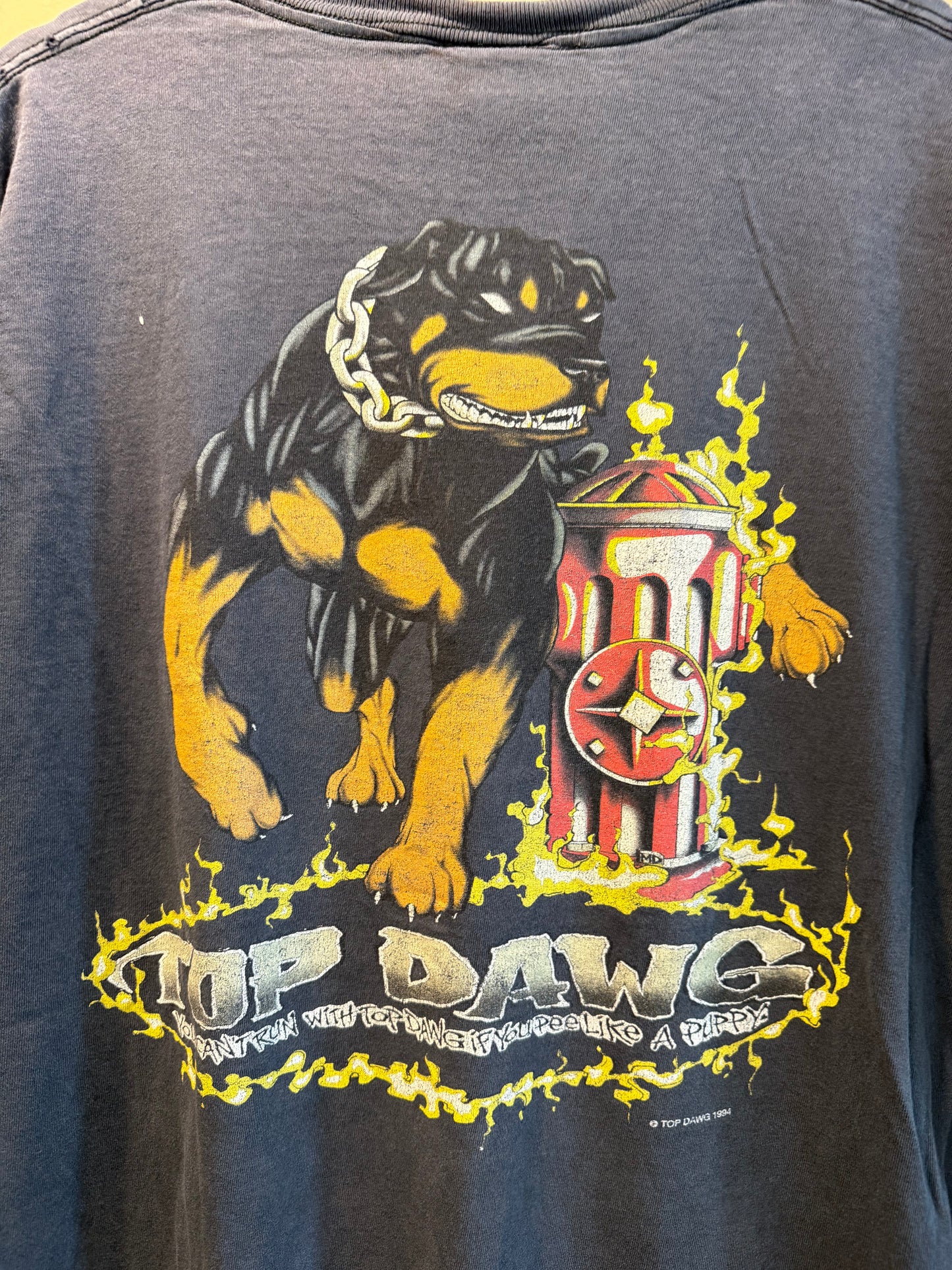 Vintage Top Dawg Streetwear Distressed Fire Hydrant T-Shirt- XL