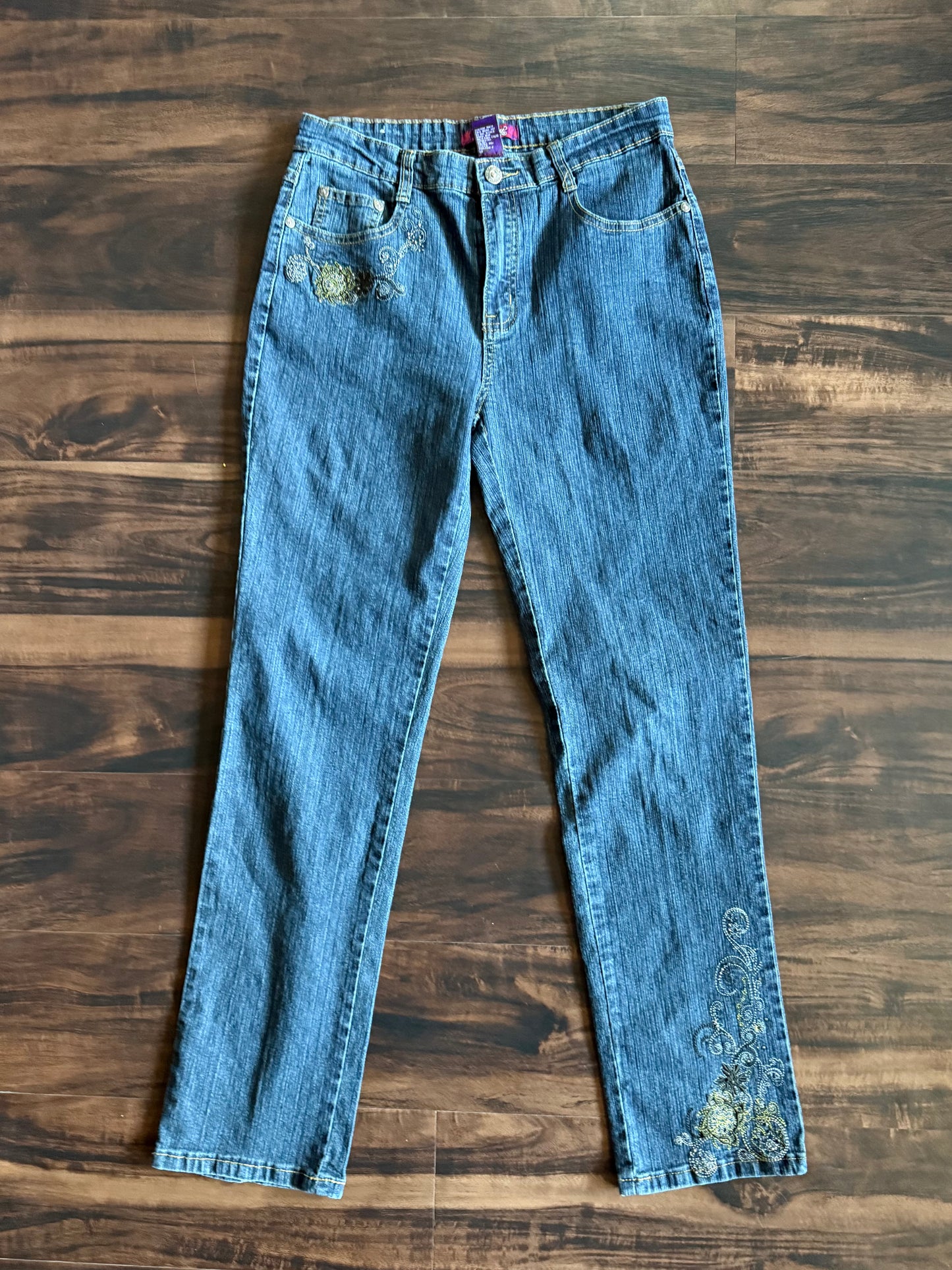 Vintage Y2K JeanBay Stone Encrusted Denim Jeans- 32x31