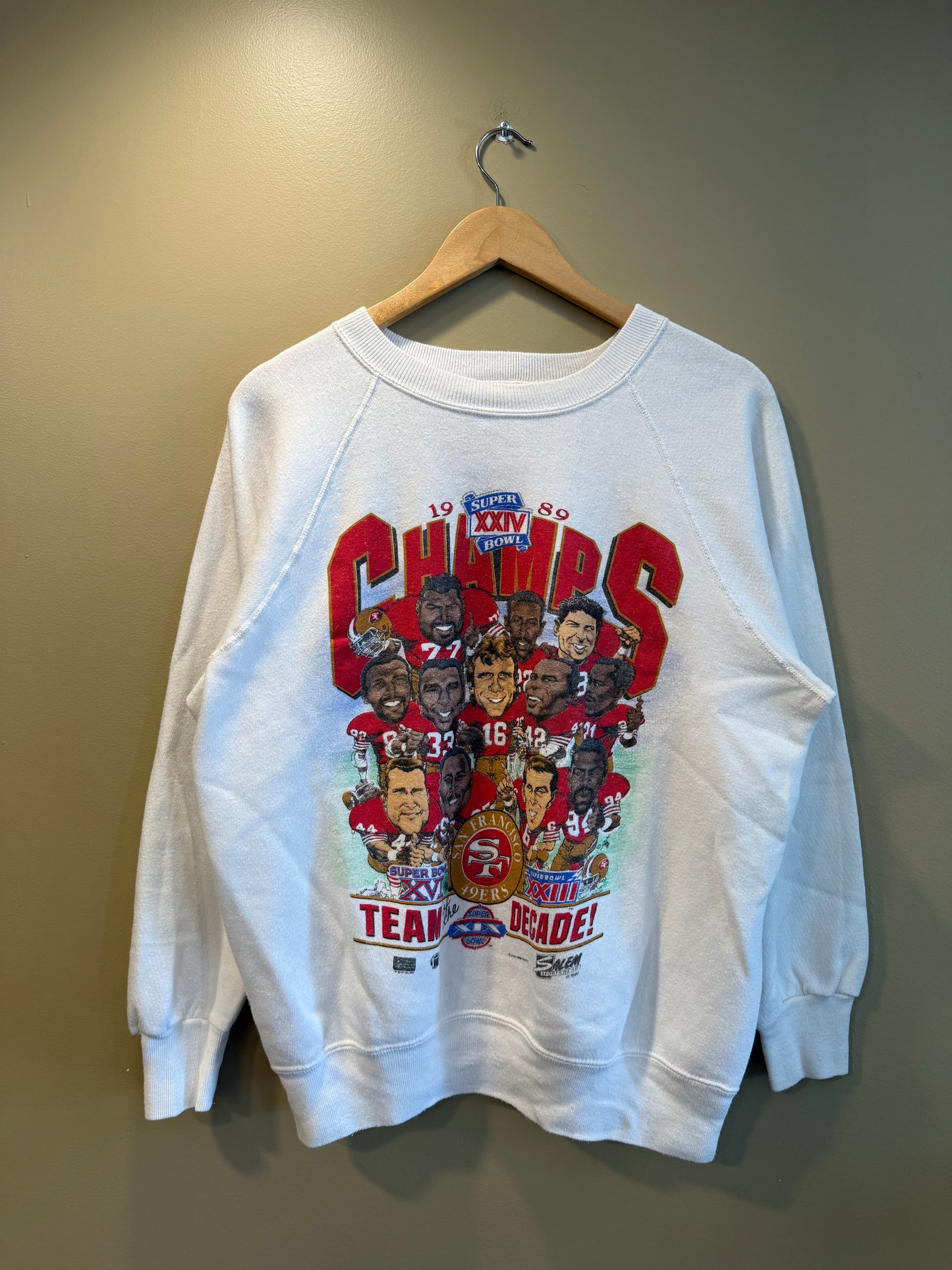 Vintage San Francisco 49ers Super Bowl Champions Crewneck Sweatshirt- M