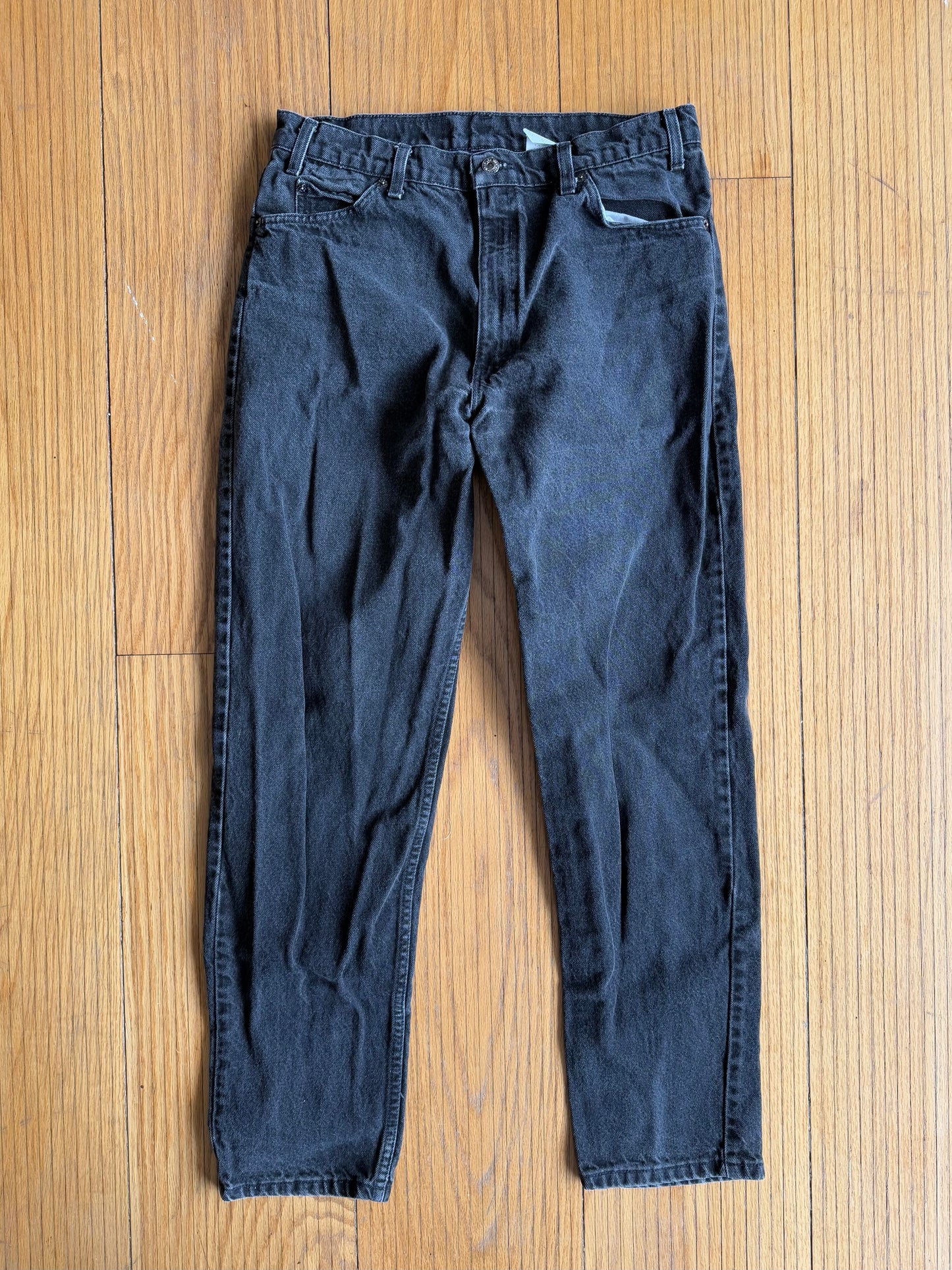 Vintage Levi’s 550 Orange Tab Black Denim Jeans- 32x30