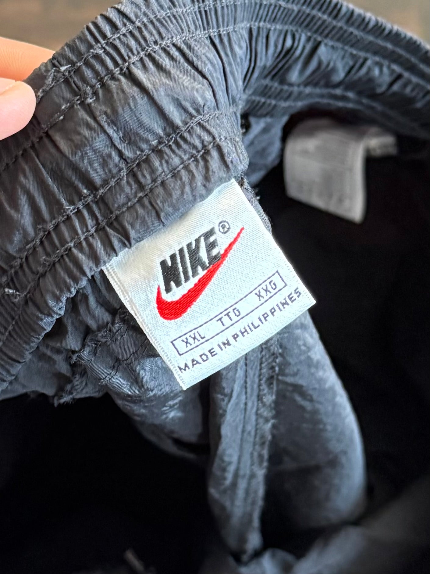 Vintage Nike Black Swoosh Track Joggers- 36x34
