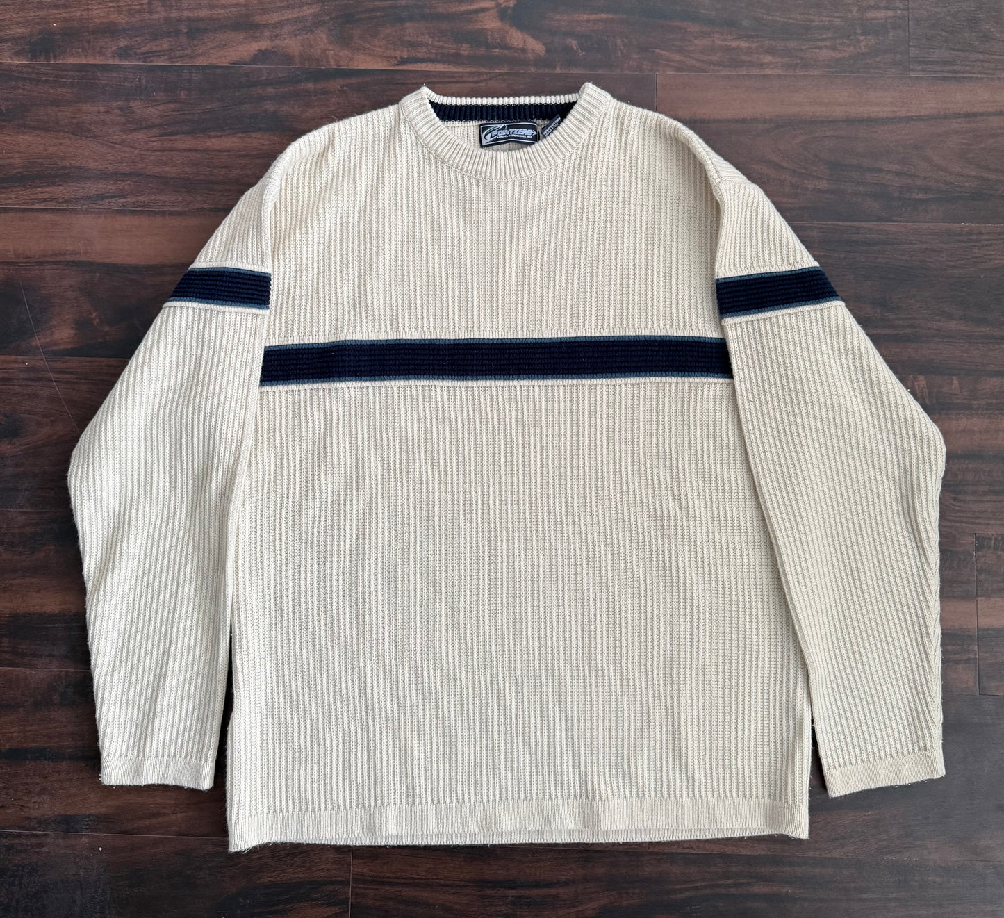 Vintage Y2K Point Zero Striped Sweater- L