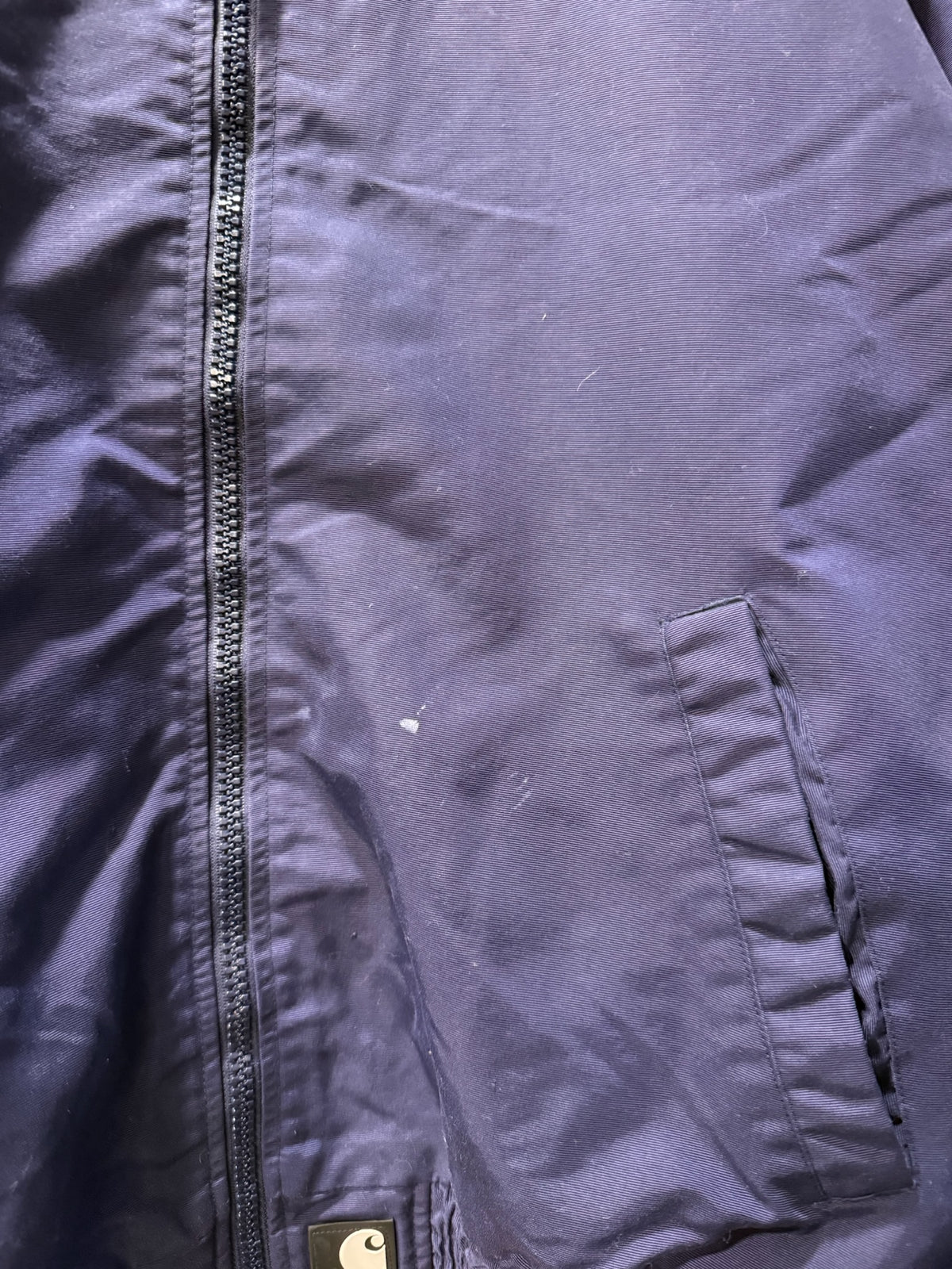 Vintage Carhartt Navy Canvas Zip Jacket - XL