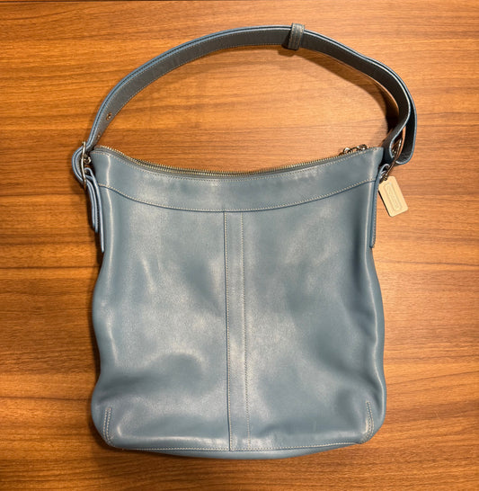 Vintage Coach 9188 Icy Blue Slim Bucket Shoulder Bag