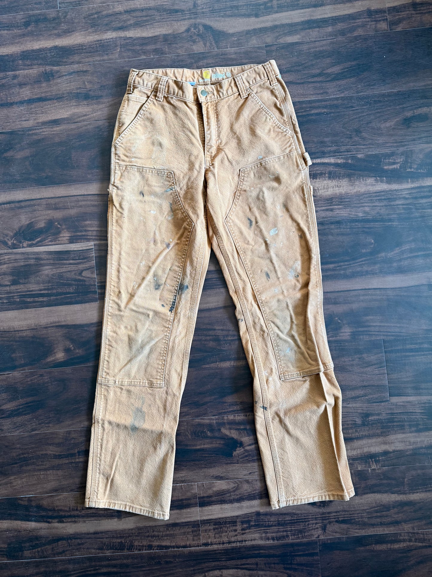 Vintage Carhartt Tan Double Knee Canvas Carpenter Pants- 31x33