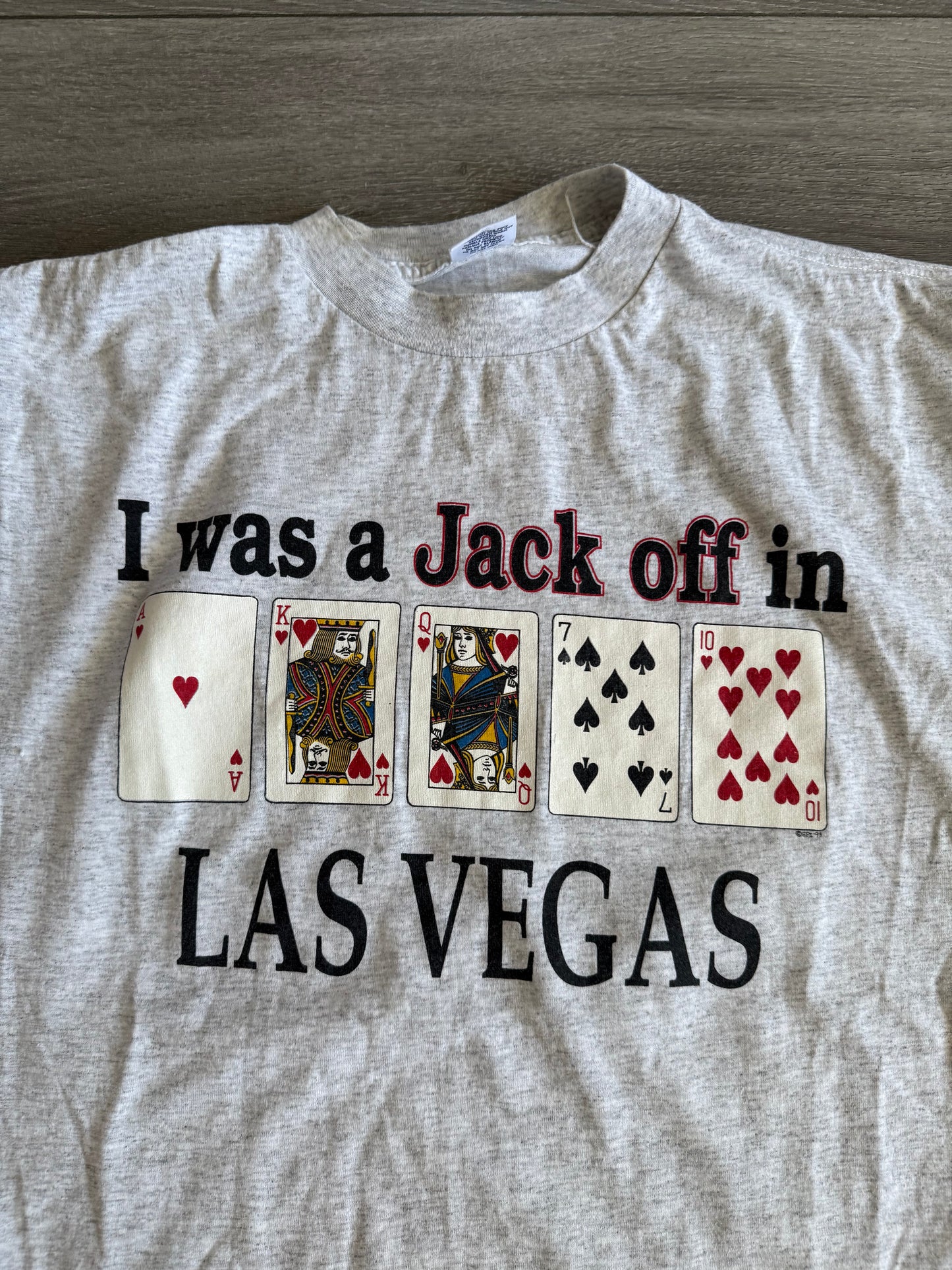 Vintage Las Vegas Jack Off Parody T-Shirt- L