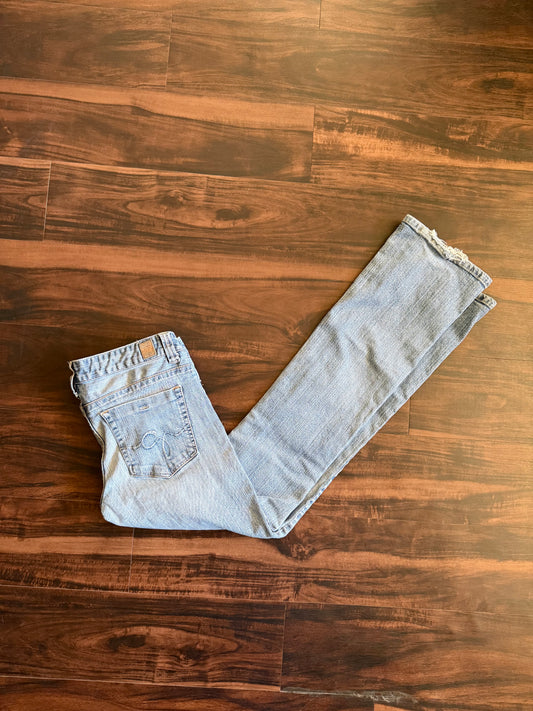 Vintage Y2K Guess Light Wash Flare Denim Jeans- 31x33
