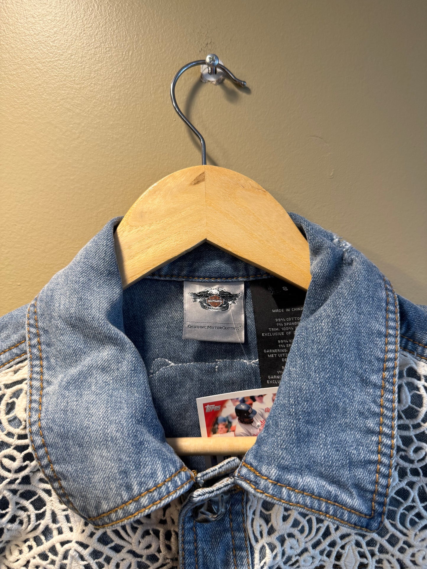 Vintage Harley Davidson Women’s Denim Biker Vest- S