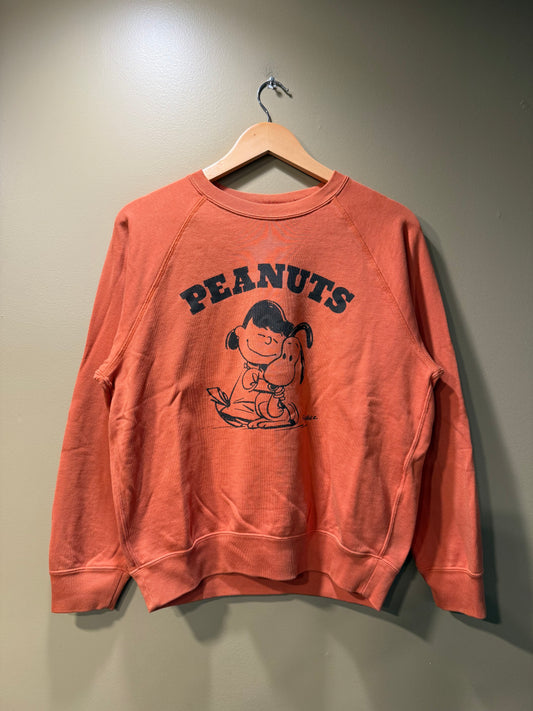 Uniqlo Peanuts 60s Inspired Orange Hapiness Is A Warm Puppy Crewneck Sweatshirt- S