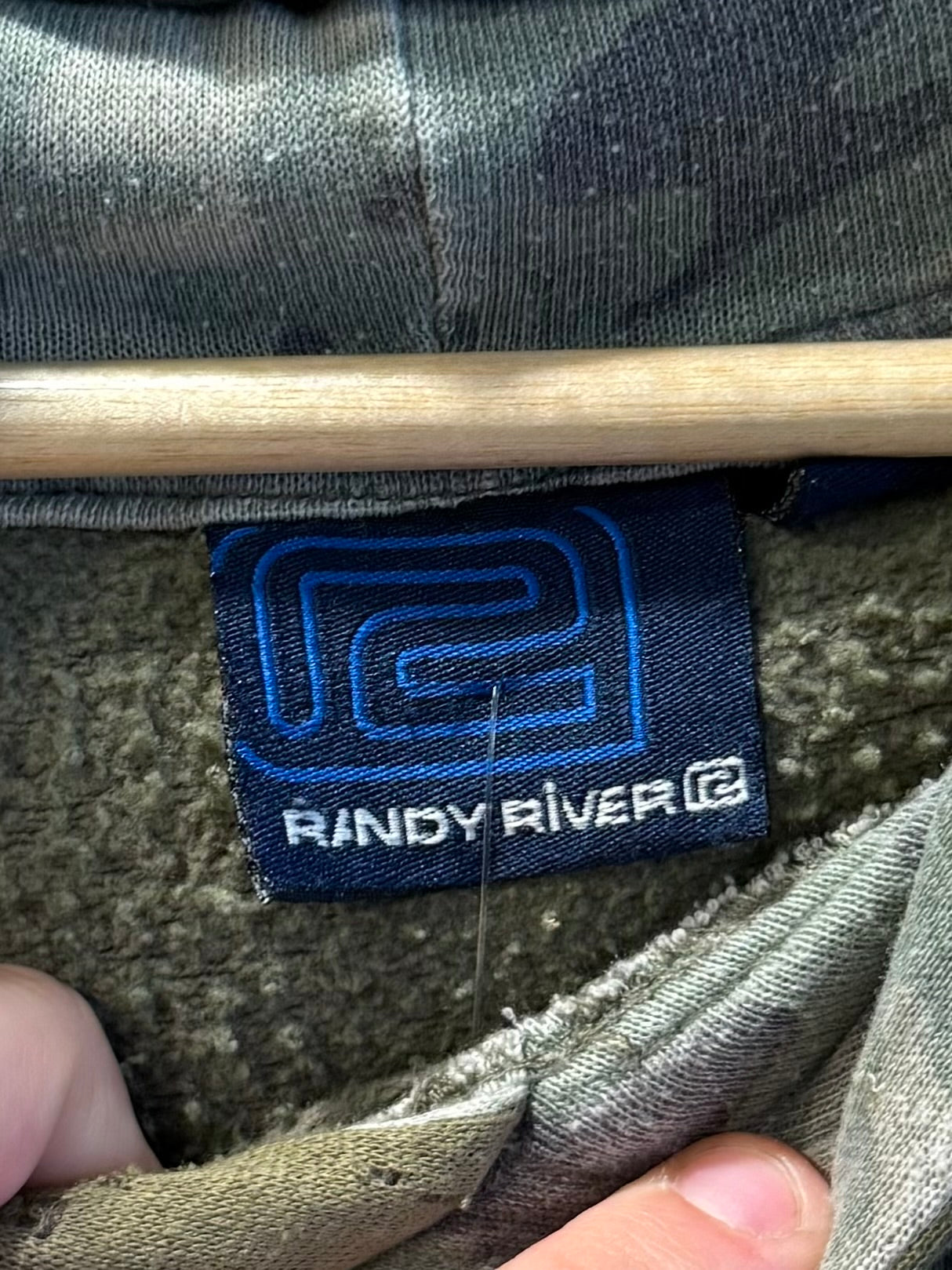 Vintage Randy River R2 Technologies Green Hoodie Sweatshirt- XL