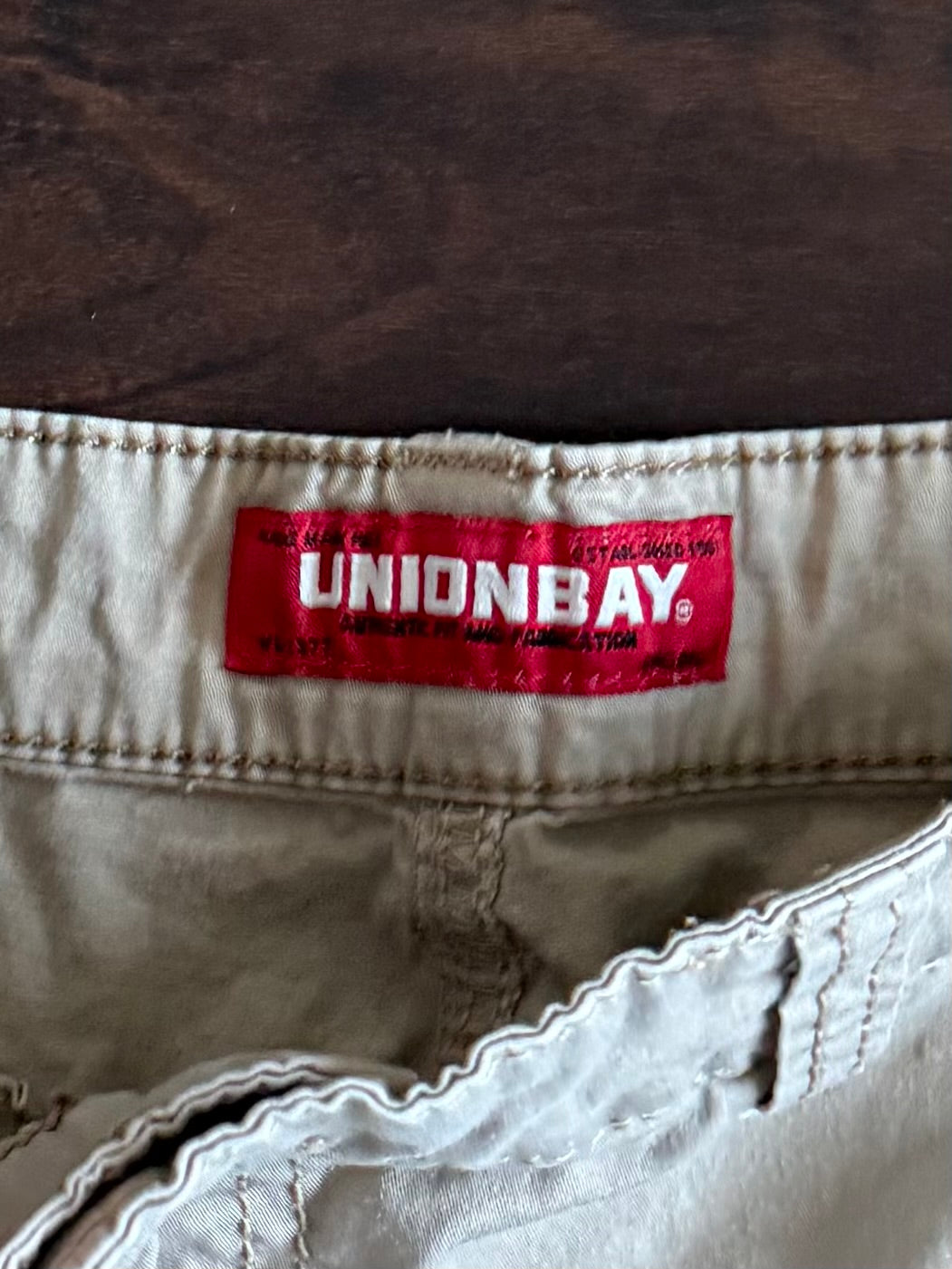 Vintage Y2K Union Bay Tan Slant Pocket Cargo Shorts- 38