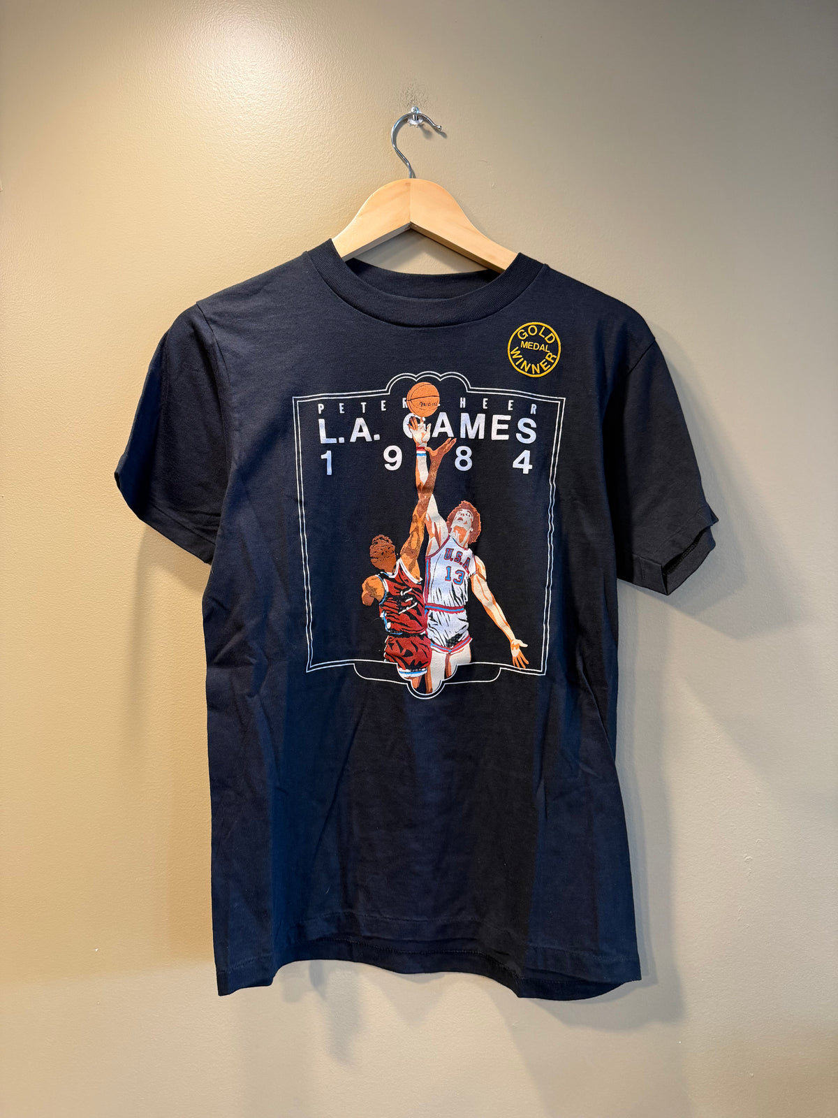 Vintage 1984 Los Angeles Olympics Basketball T-Shirt- S