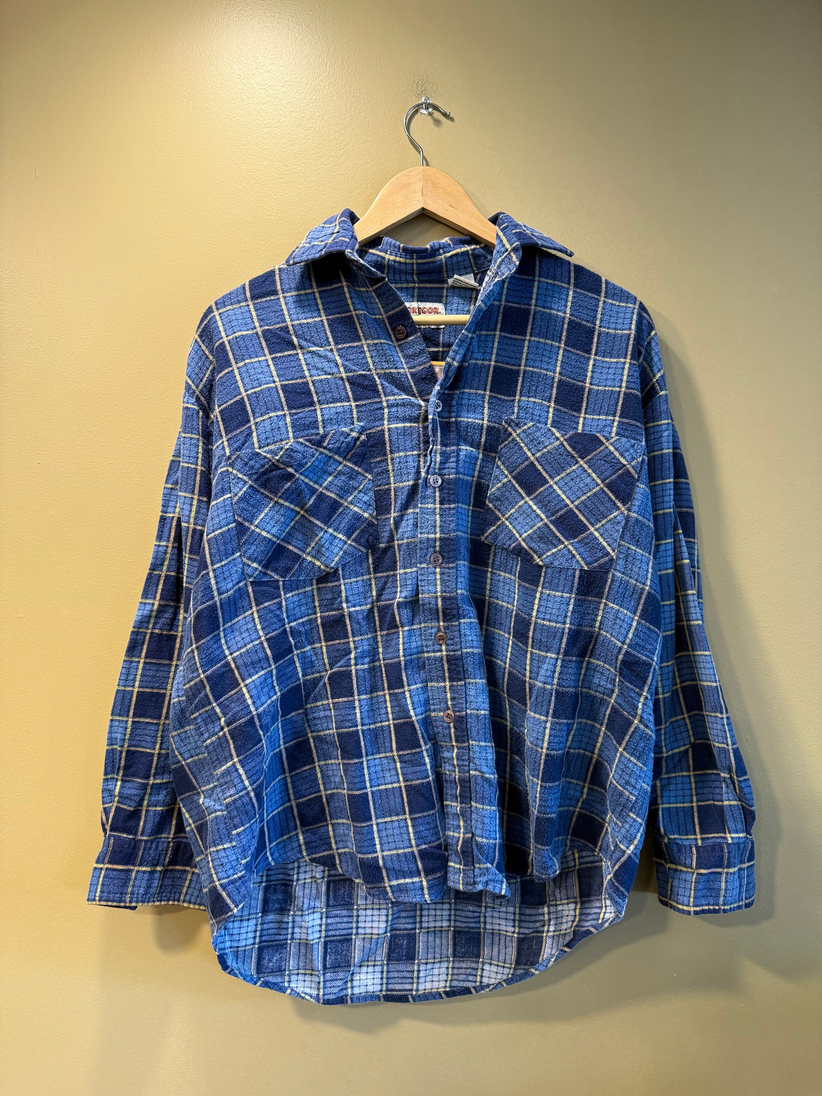 Vintage McGregor Blue Checkered Cotton Flannel- M