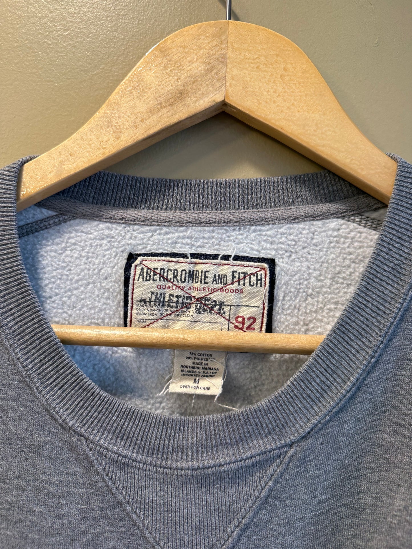 Vintage Abercrombie & Fitch Gray Crewneck Sweatshirt- M