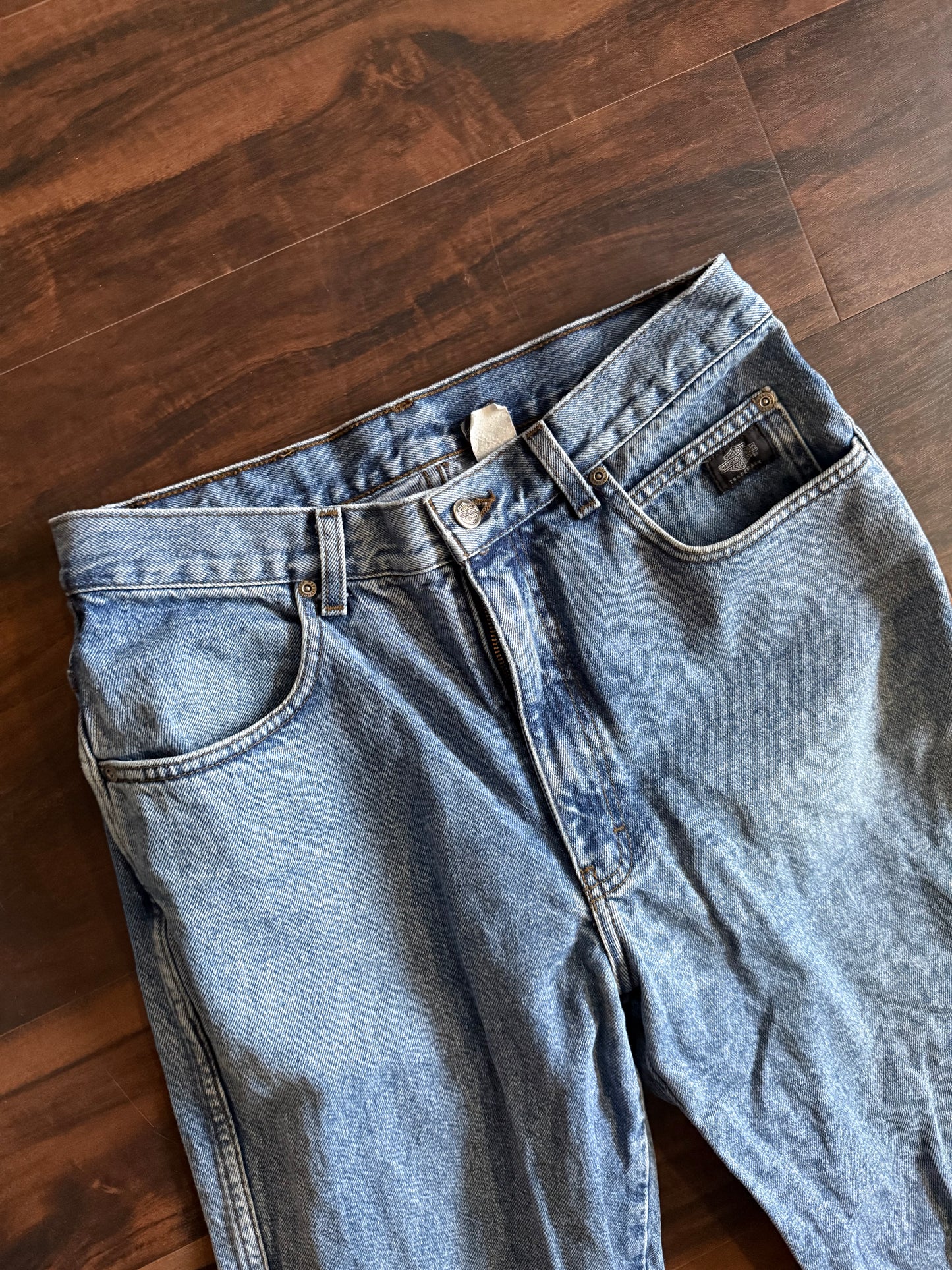 Vintage Harley Davidson Light Wash Denim Jeans- 30x32