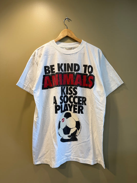 Vintage Kiss A Soccer Player T-Shirt- L